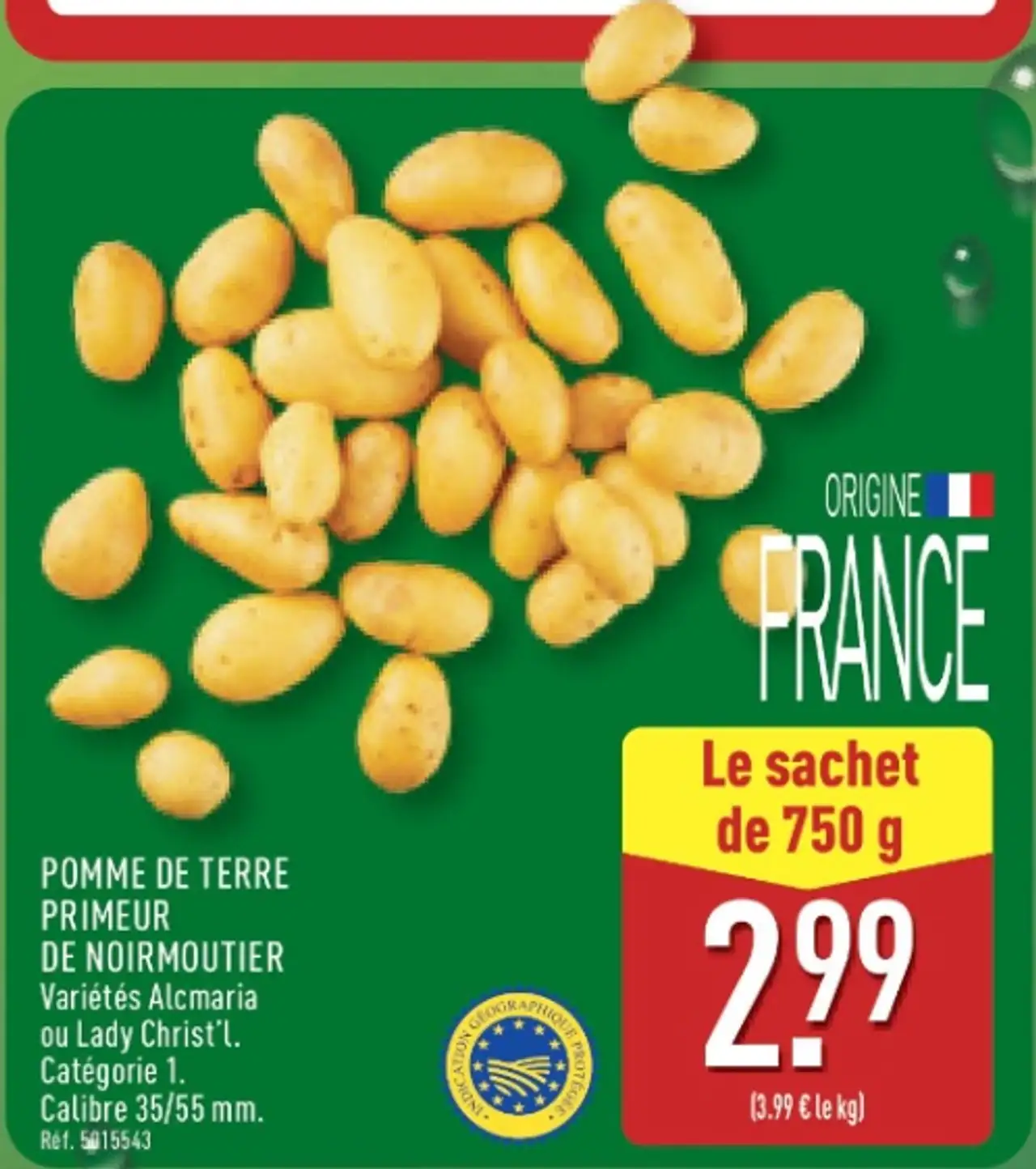POMME DE TERRE PRIMEUR DE NOIRMOUTIER