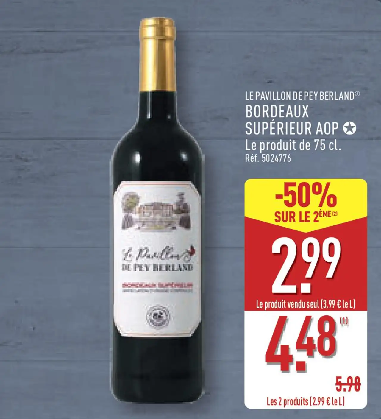 LE PAVILLON DE PEY BERLAND BORDEAUX SUPÉRIEUR AOP