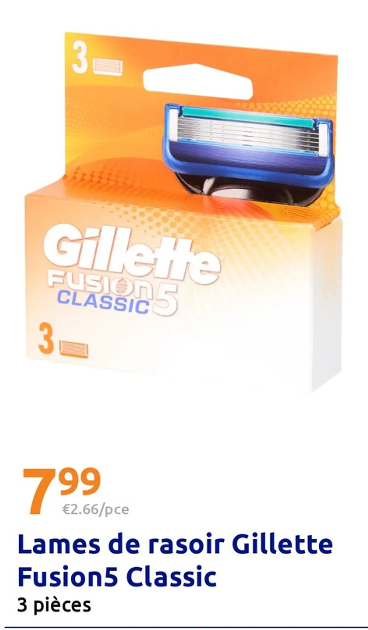 Lames de rasoir Gillette Fusion5 Classic