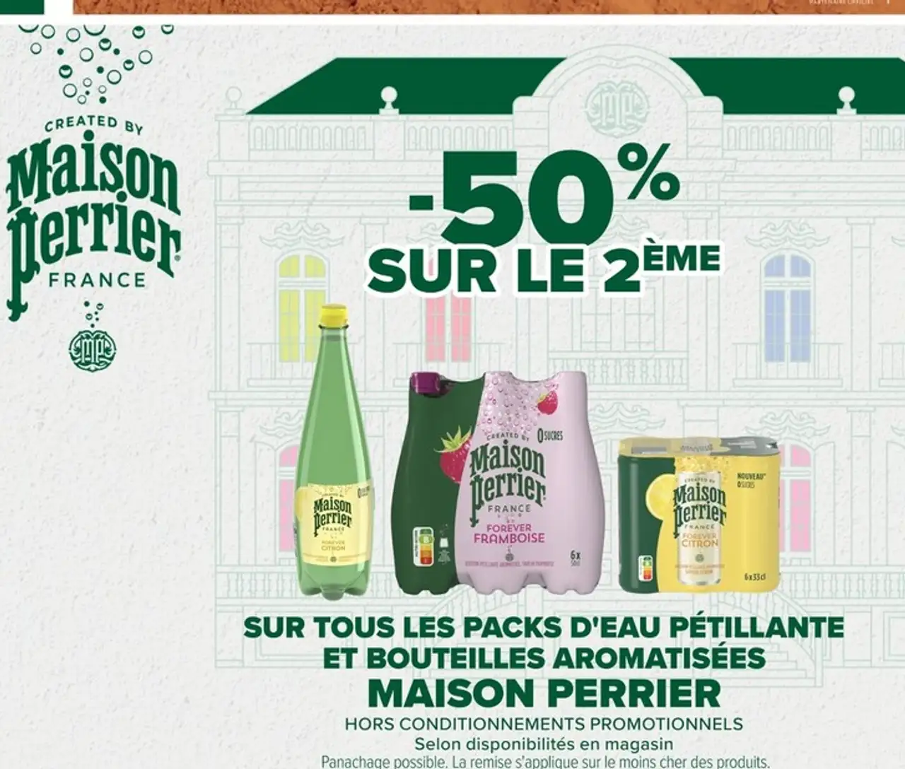 TOUS LES PACKS D'EAU PÉTILLANTE ET BOUTEILLES AROMATISÉES MAISON PERRIER
