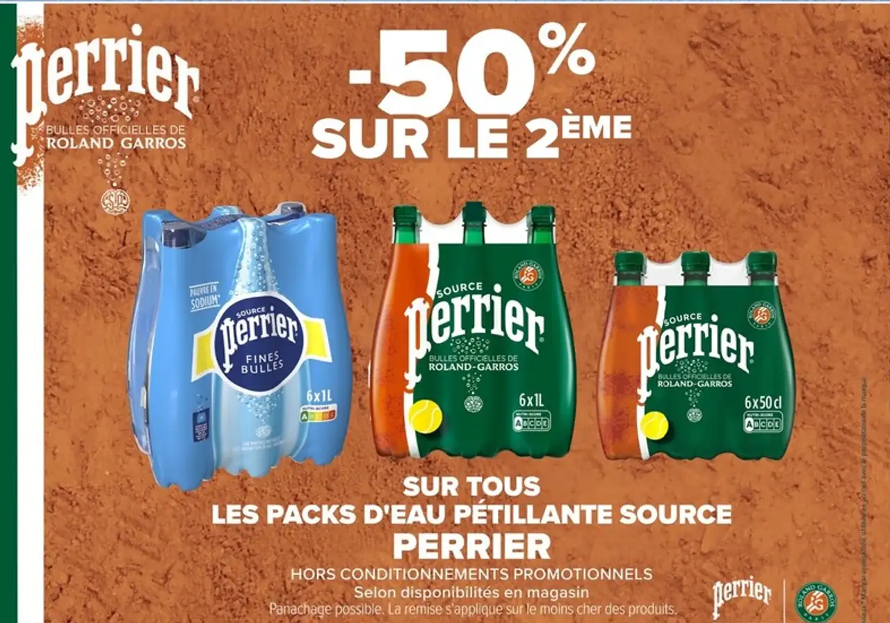 LES PACKS D'EAU PÉTILLANTE SOURCE PERRIER