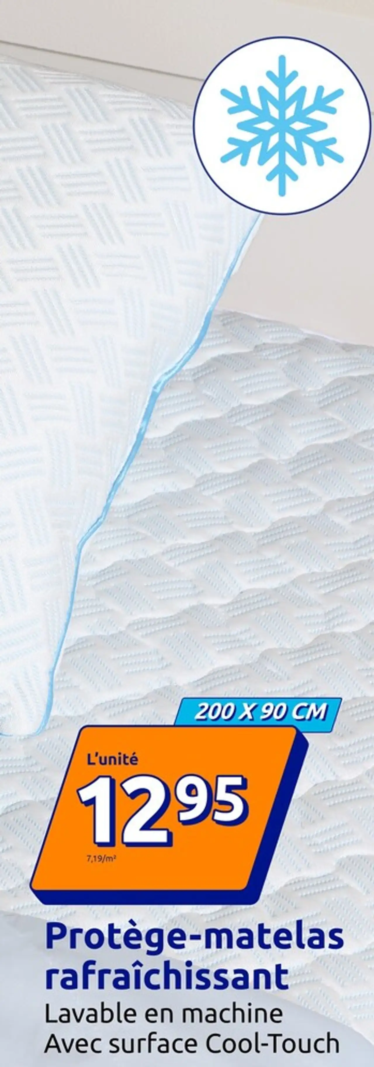 Protège-matelas rafraîchissant 200x90 cm