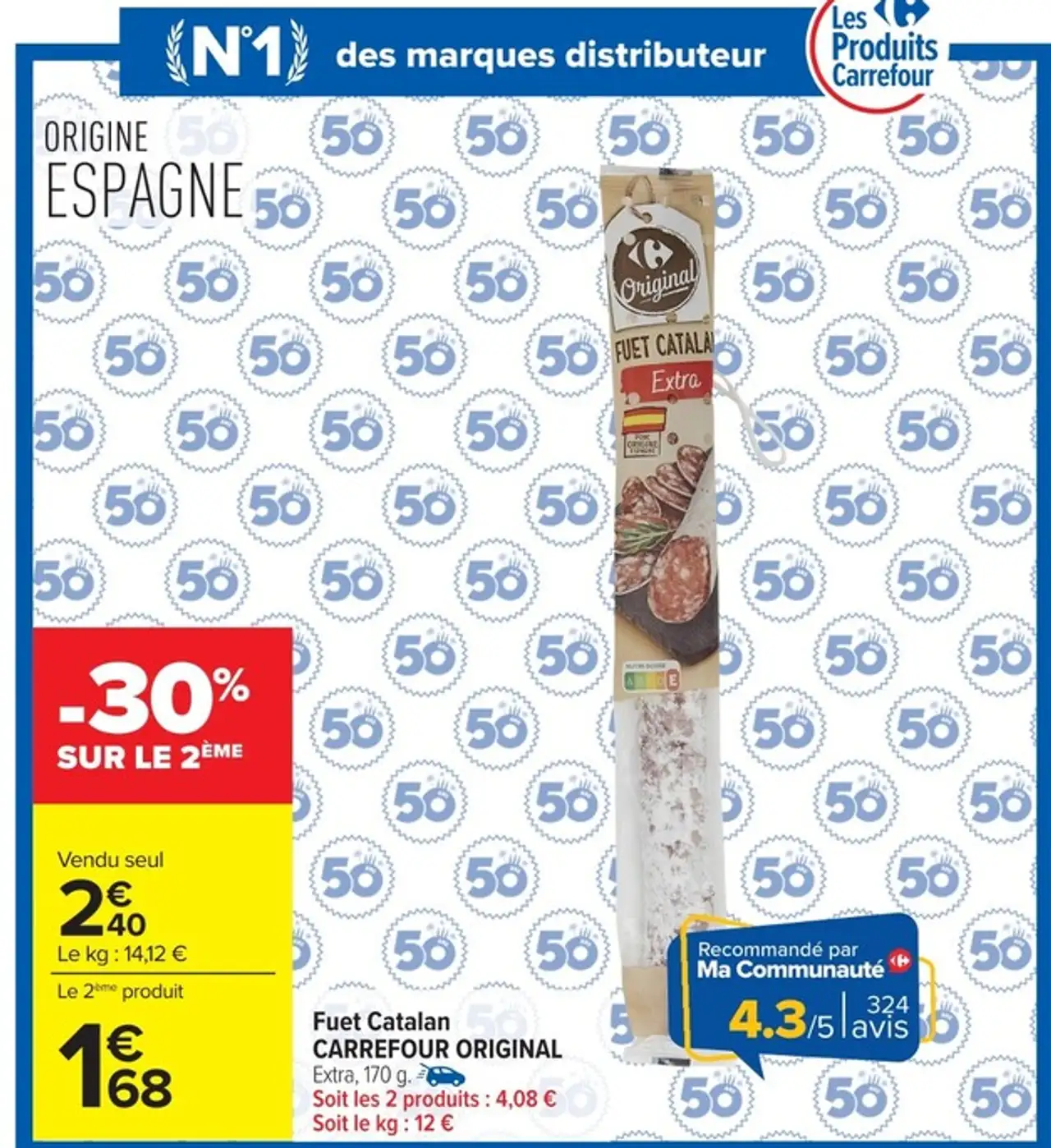 Fuet Catalan CARREFOUR ORIGINAL
