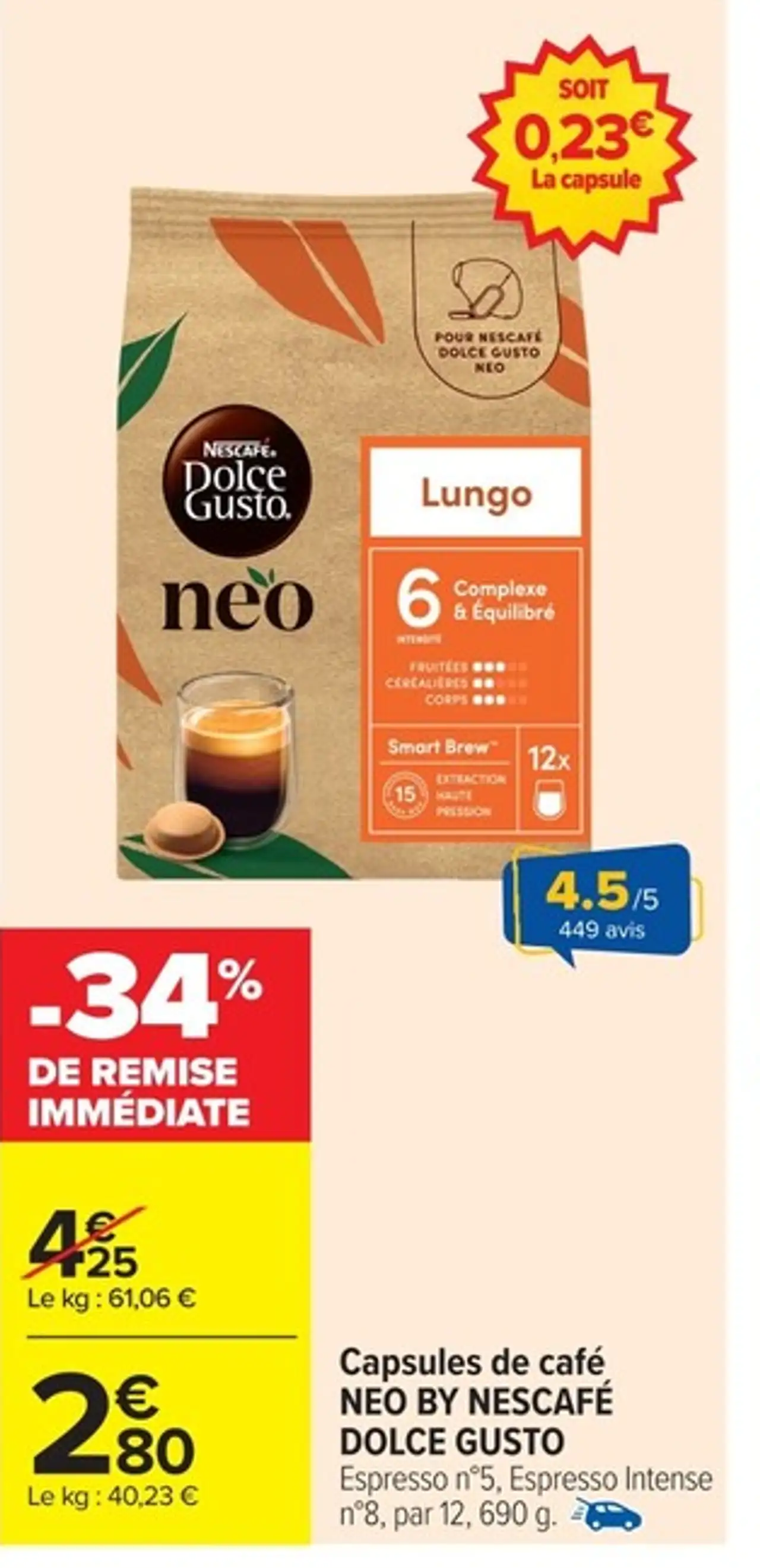 Capsules de café NEO BY NESCAFÉ DOLCE GUSTO