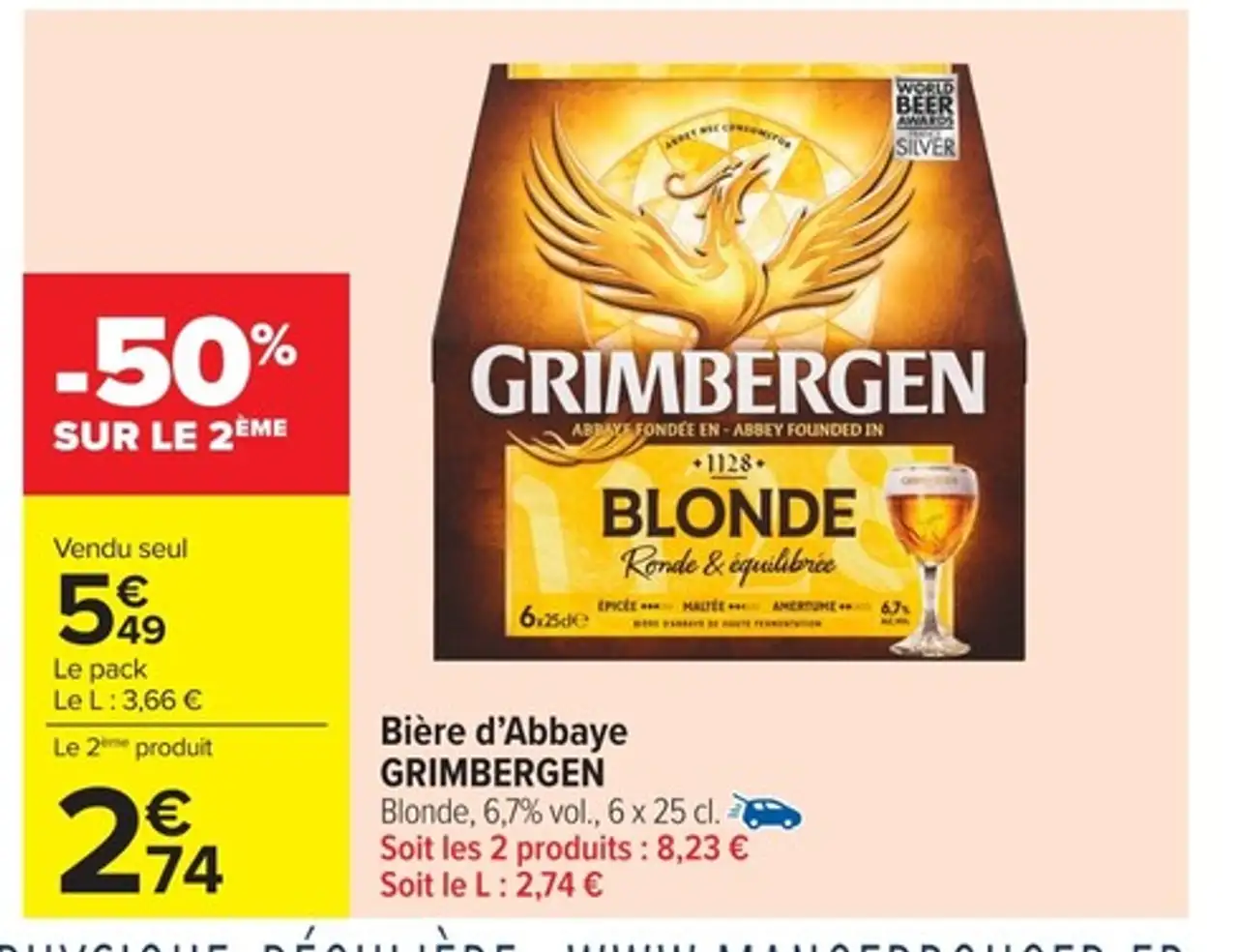 Bière d'Abbaye GRIMBERGEN