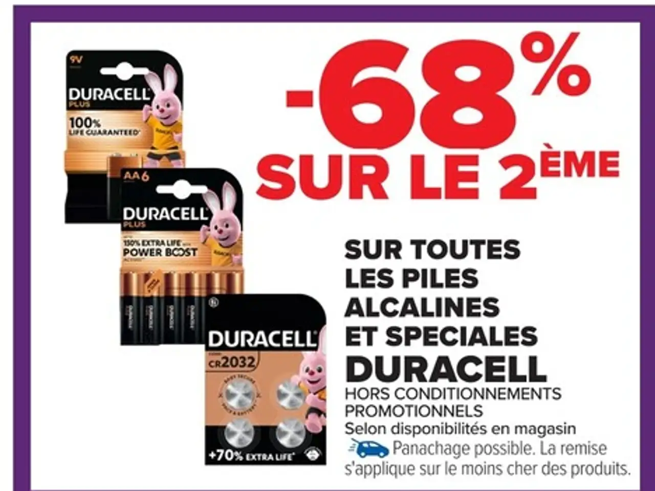 TOUTES LES PILES ALCALINES ET SPECIALES DURACELL