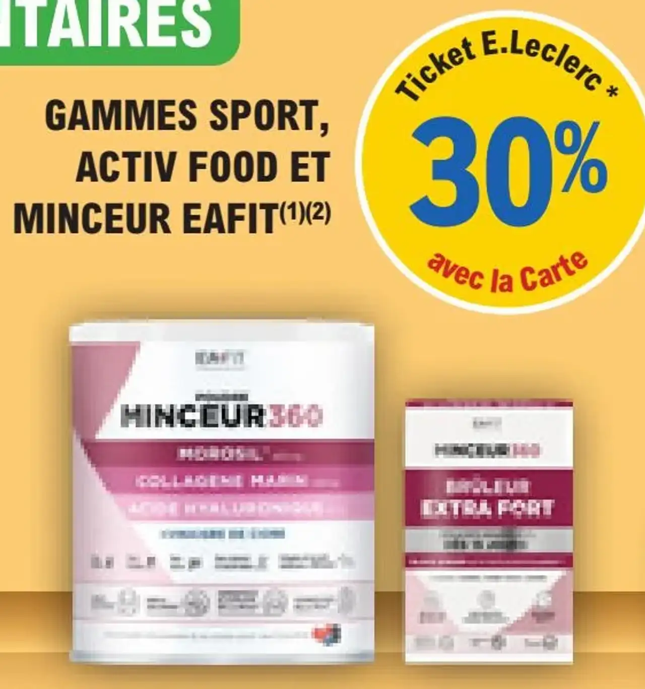 GAMMES SPORT, ACTIV FOOD ET MINCEUR EAFIT