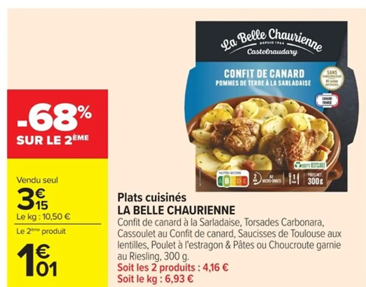 Plats cuisinés LA BELLE CHAURIENNE