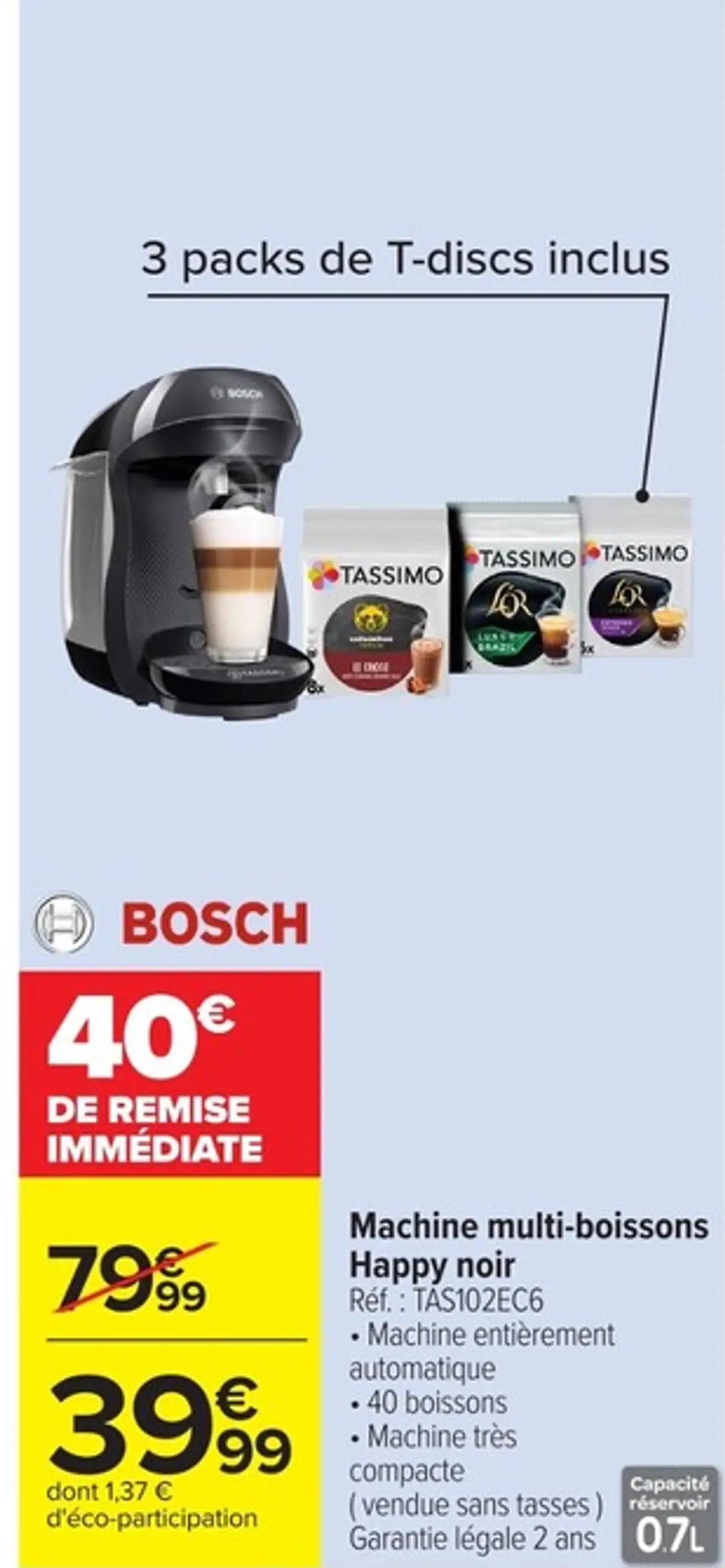 Machine multi-boissons Happy noir