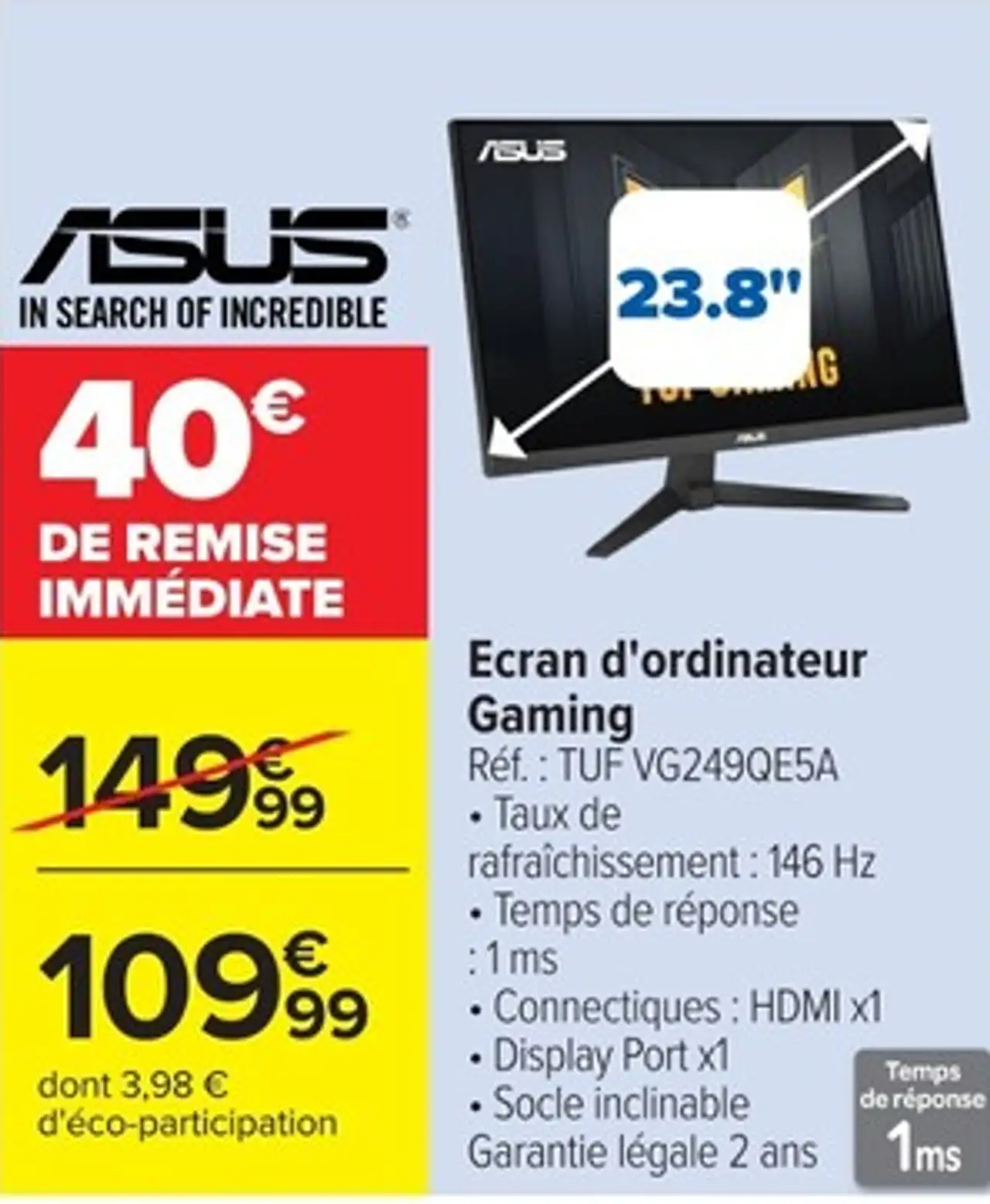 Ecran d'ordinateur Gaming