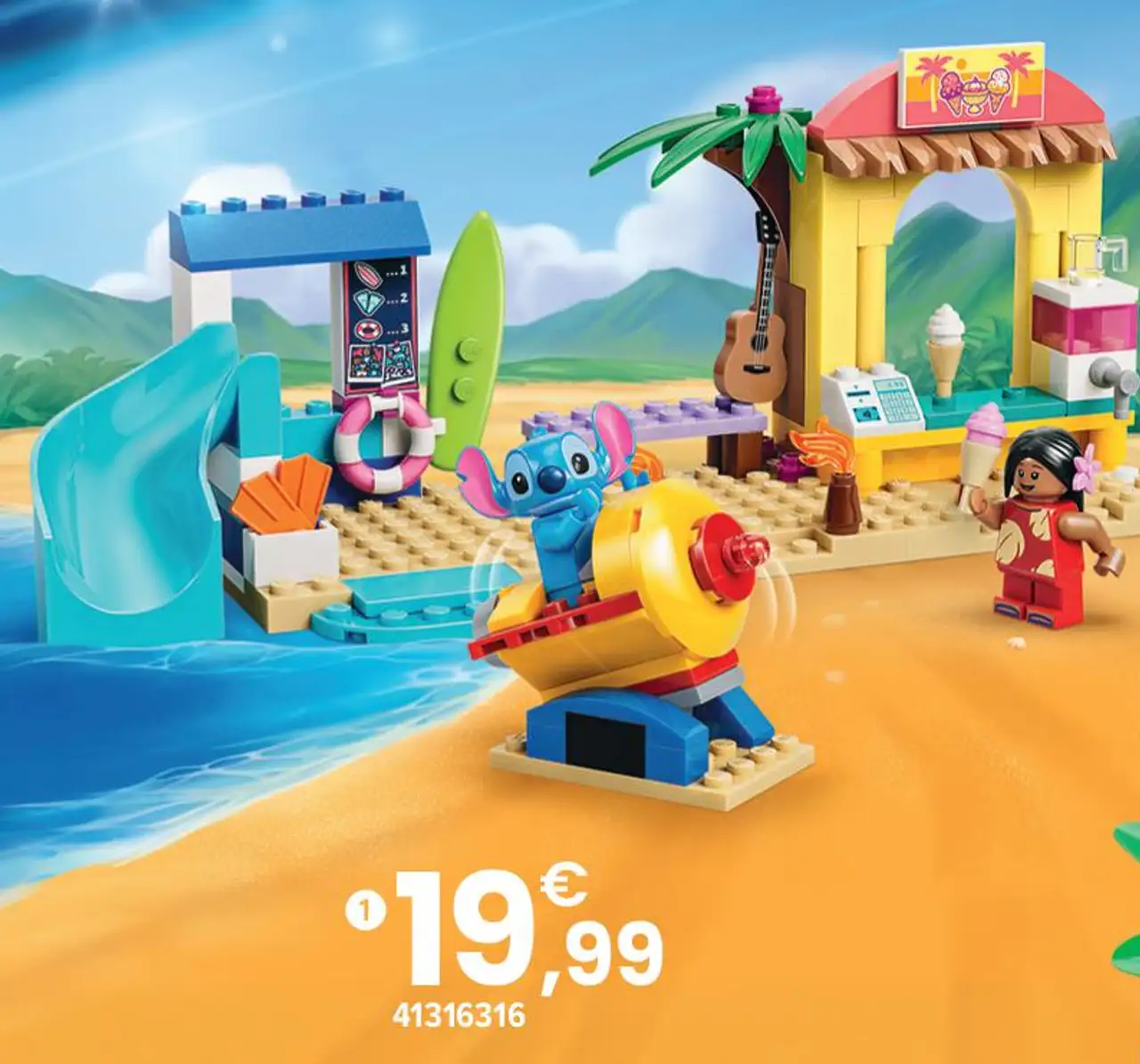 LEGO JEUX DE PLAGE AVEC LILO ET STITCH | 4 ans. 113 pièces.