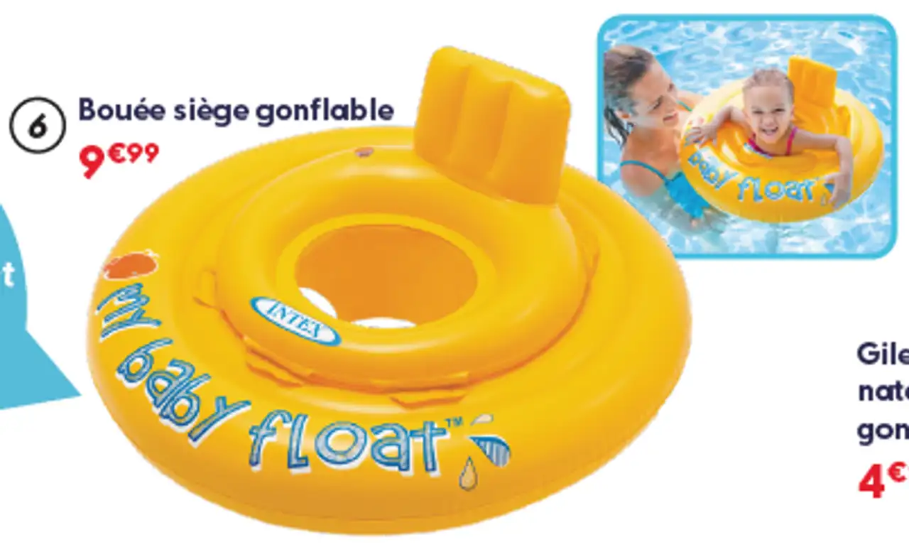 Bouée siège gonflable