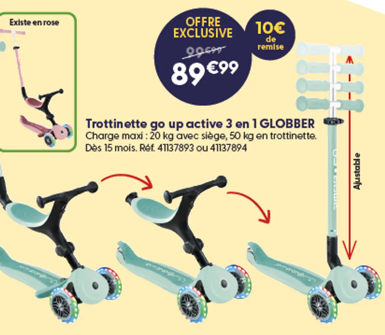 Trottinette go up active 3 en 1 GLOBBER