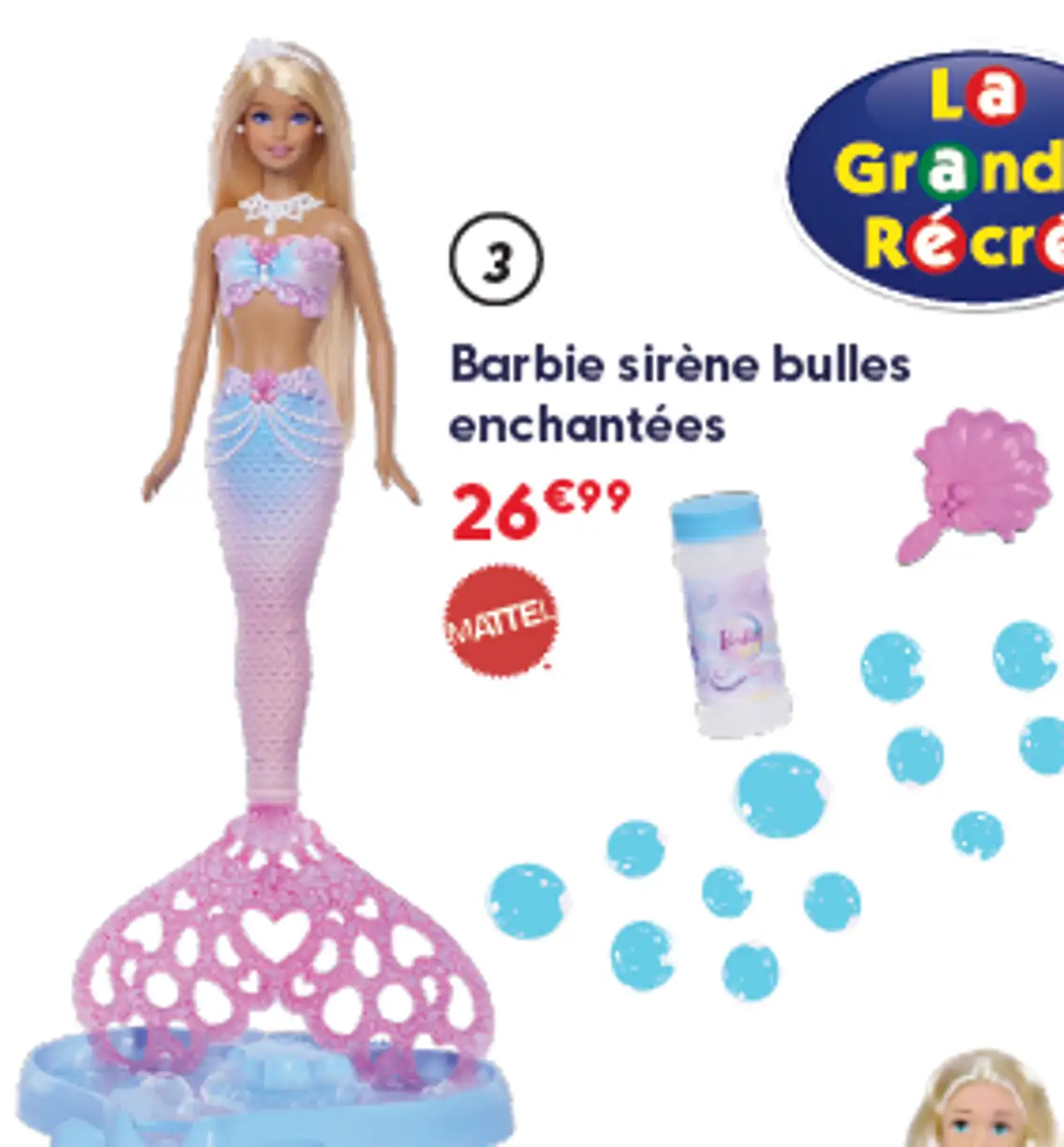 Barbie sirène bulles enchantées MATTEL