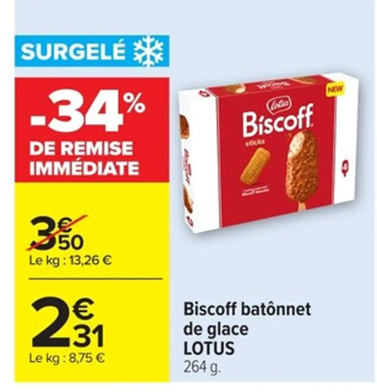Biscoff bâtonnet de glace Lotus