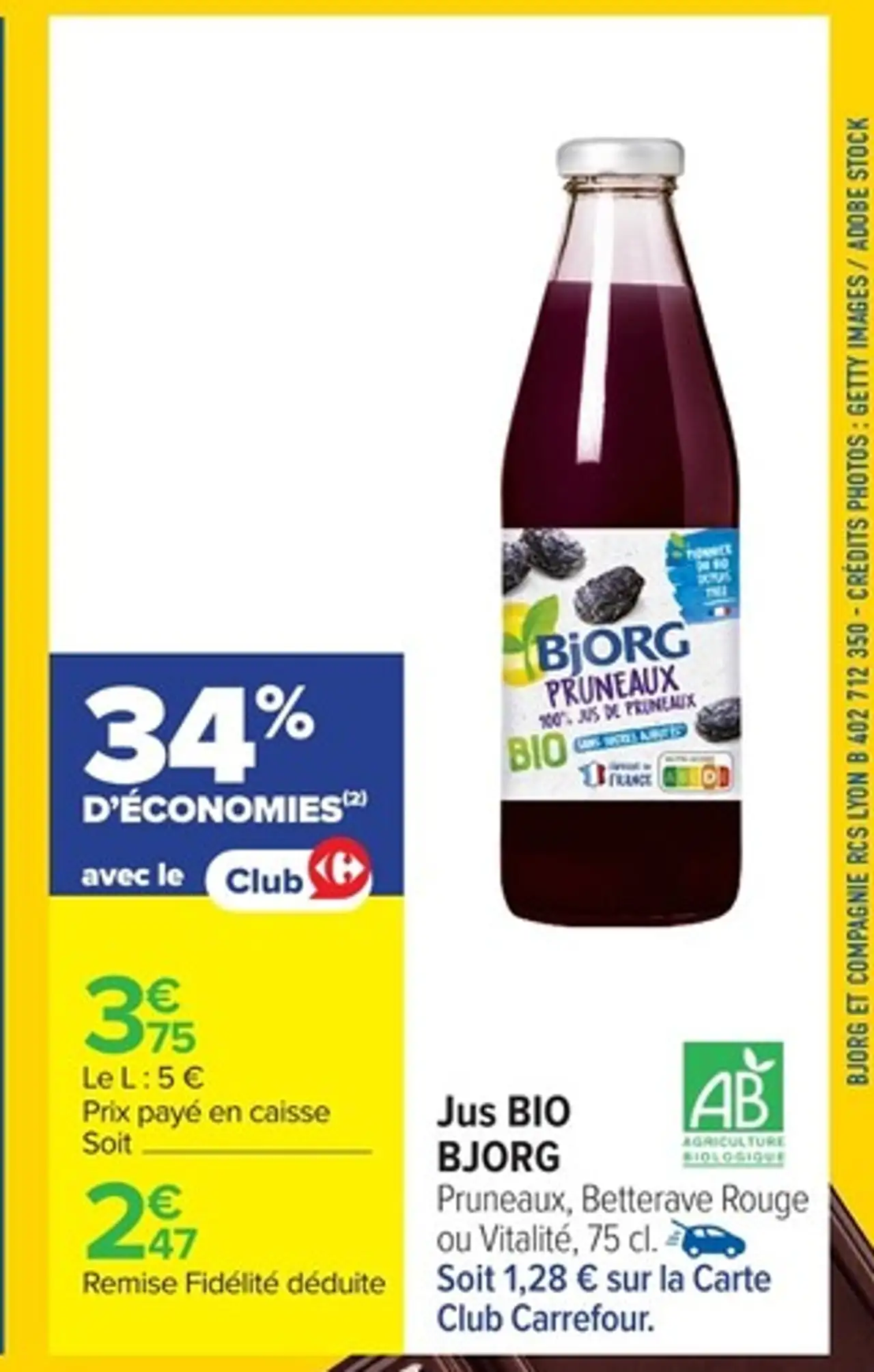 Jus BIO Bjorg Pruneaux, Betterave Rouge ou Vitalité