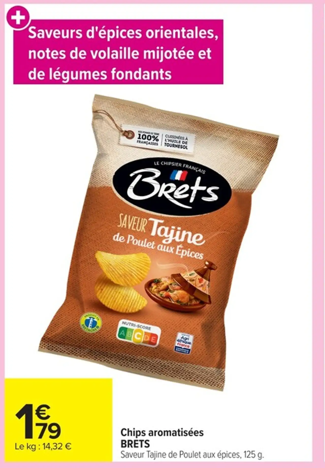Chips aromatisées BRETS Saveur Tajine de Poulet aux épices
