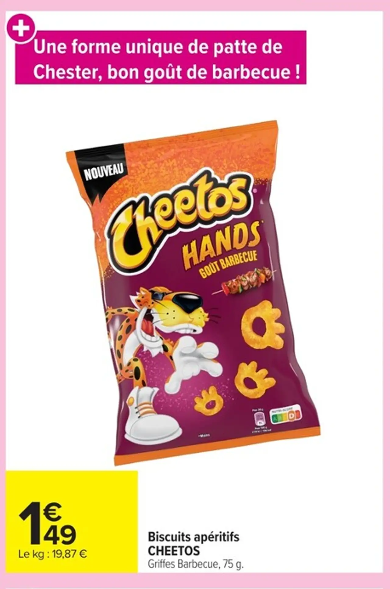 Biscuits apéritifs CHEETOS Griffes Barbecue