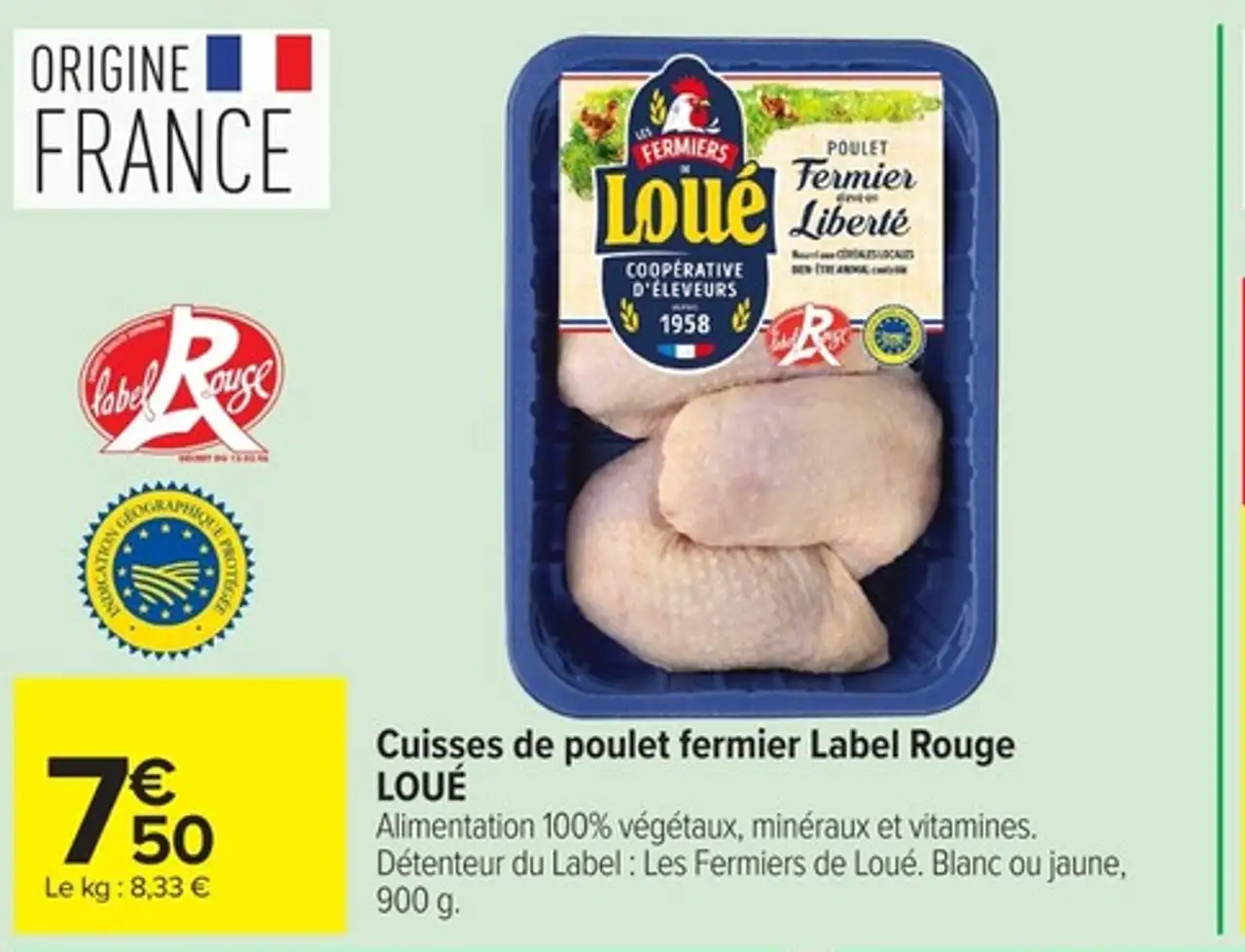 Cuisses de poulet fermier Label Rouge LOUÉ