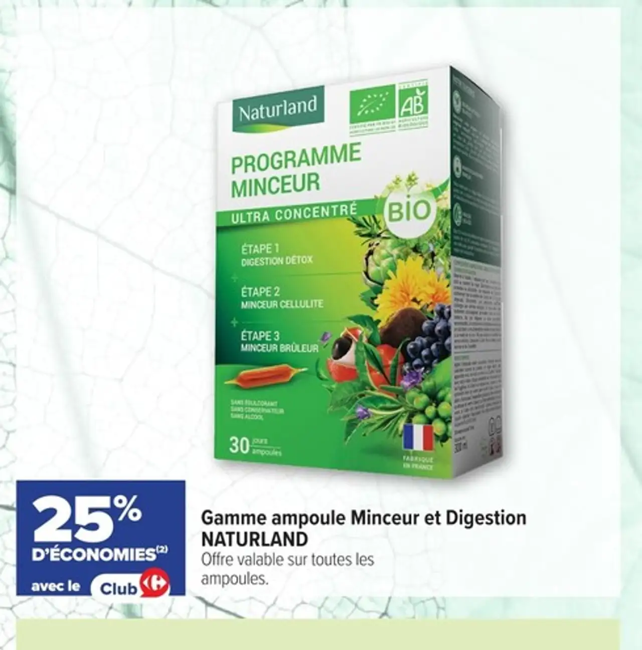 Gamme ampoule Minceur et Digestion NATURLAND