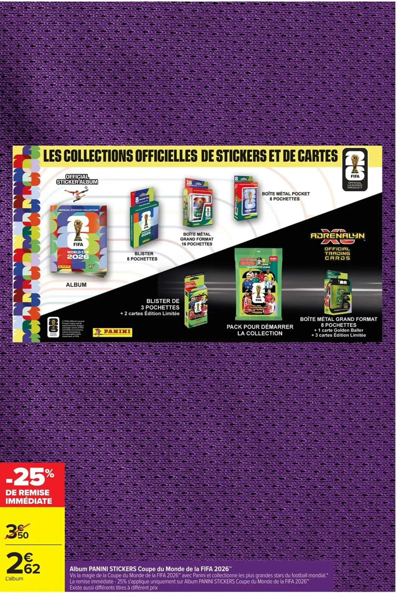 Album PANINI STICKERS Coupe du Monde de la FIFA 2026™