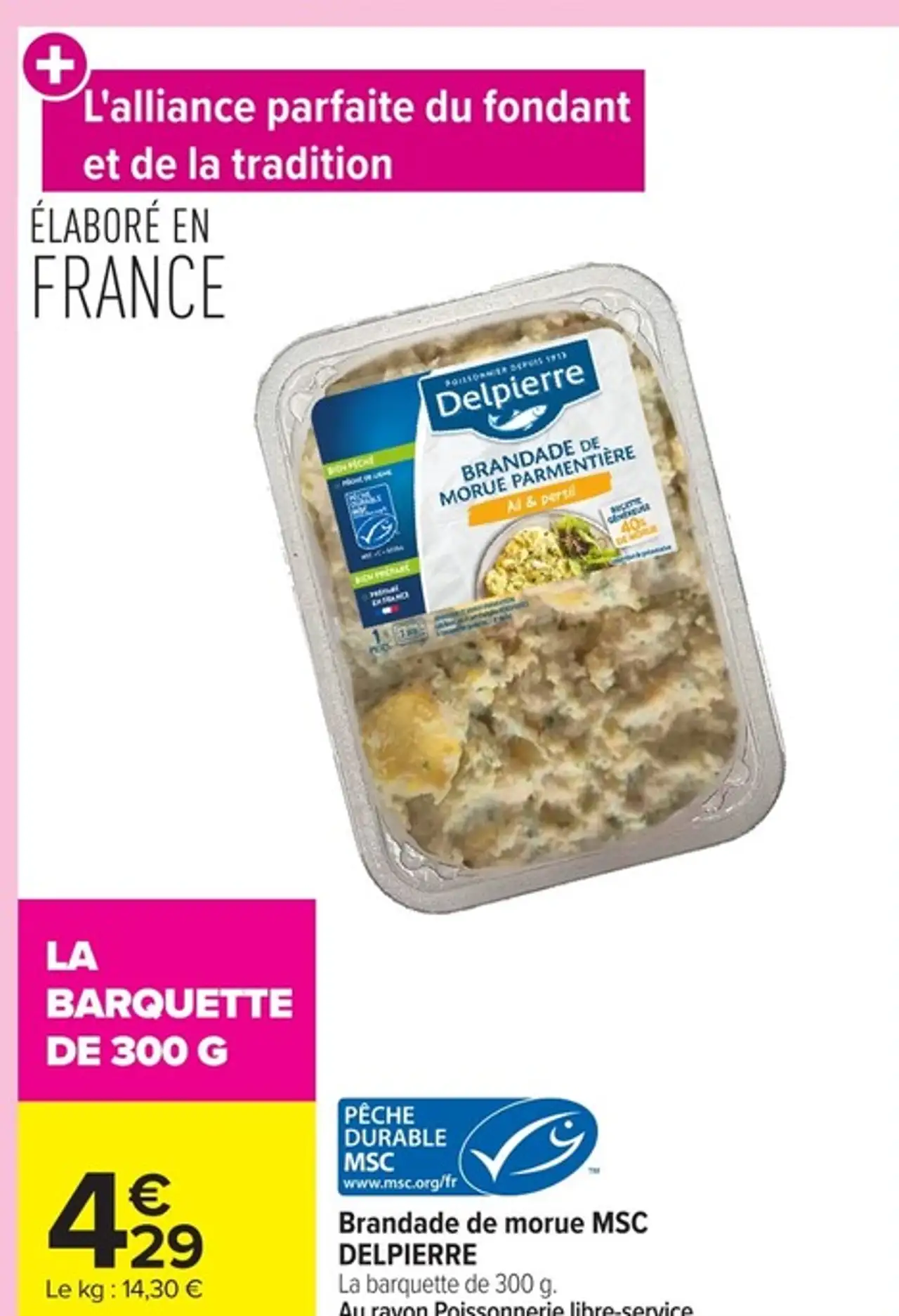 Brandade de morue MSC DELPIERRE