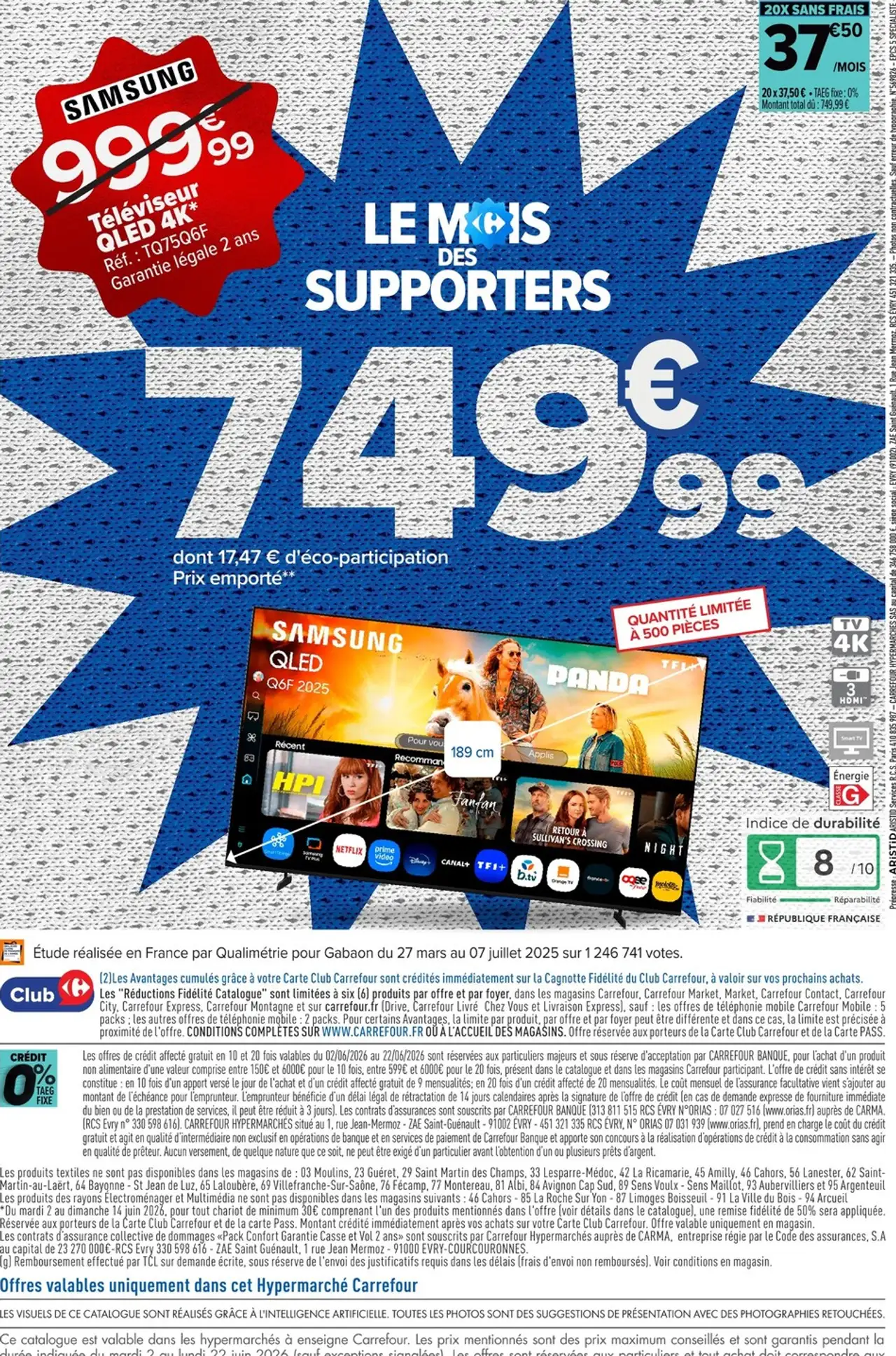 Samsung Téléviseur QLED 4K Réf. : TQ75Q6F