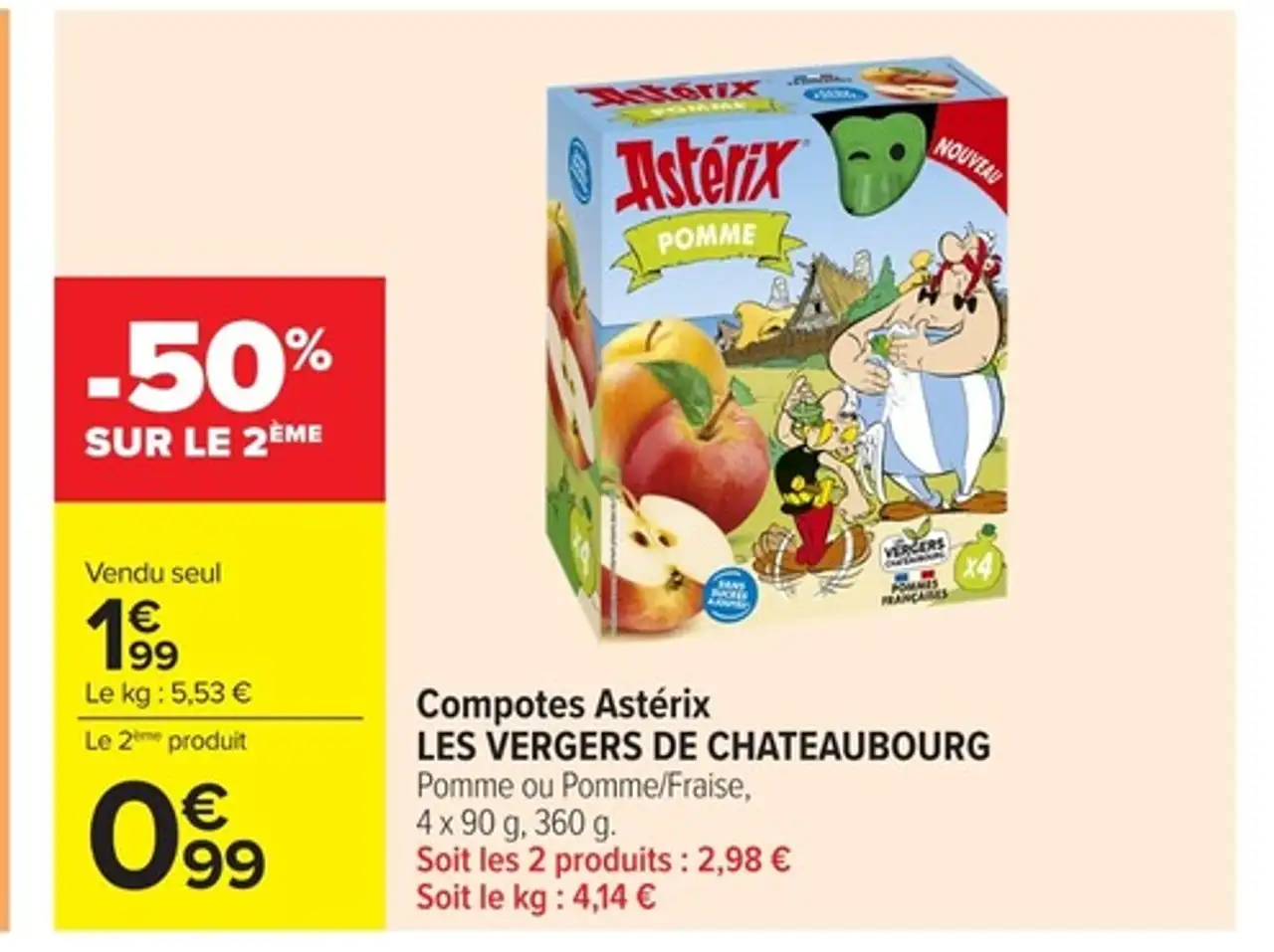 Compotes Astérix LES VERGERS DE CHATEAUBOURG