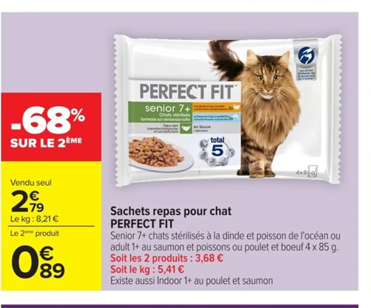 Sachets repas pour chat PERFECT FIT
