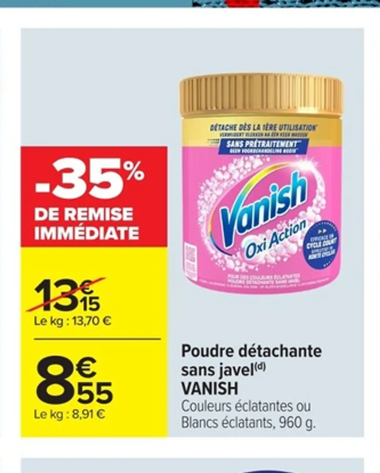 Vanish Poudre détachante sans javel