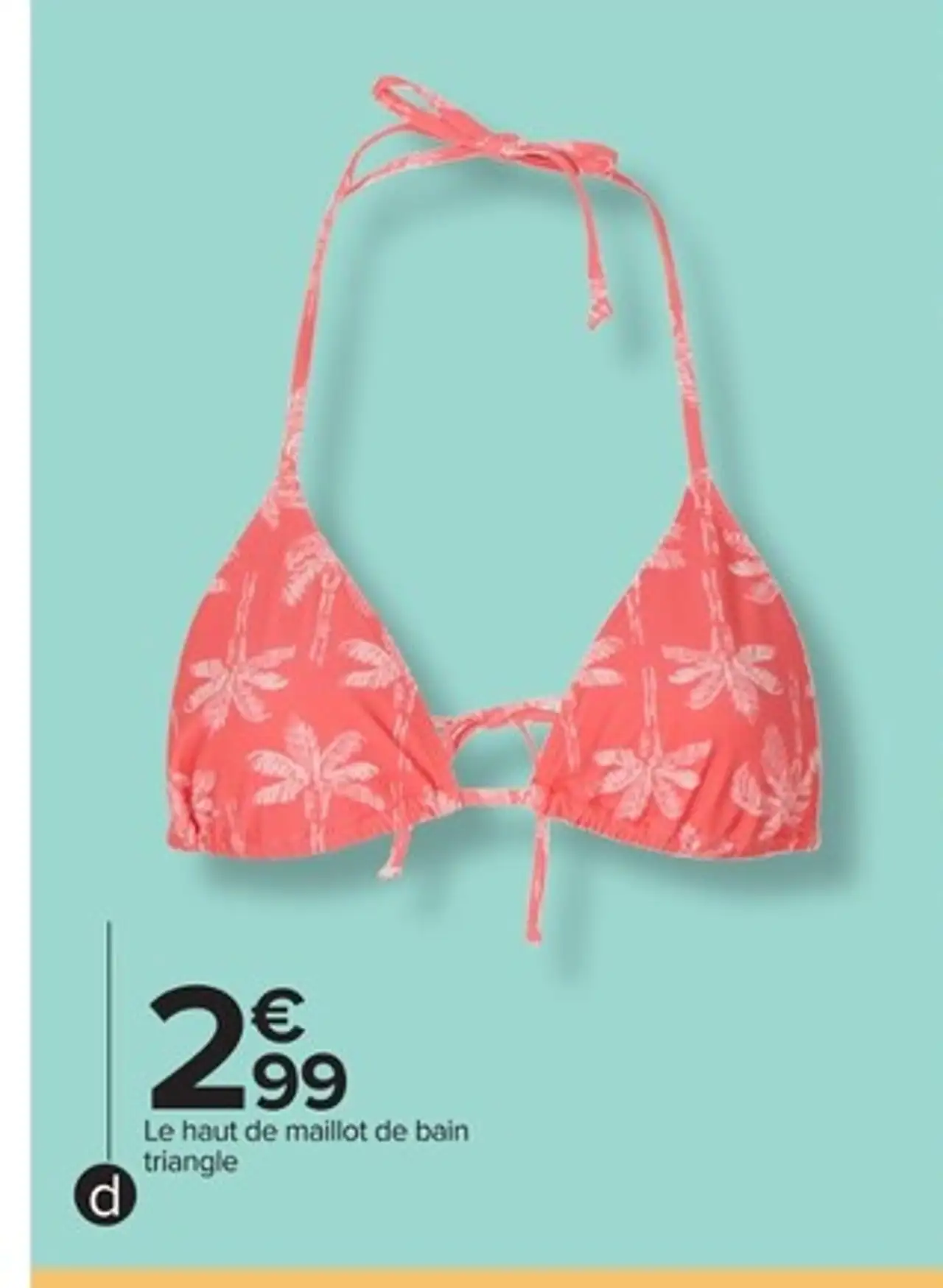 Tex Haut de maillot de bain triangle ou bas bikini femme