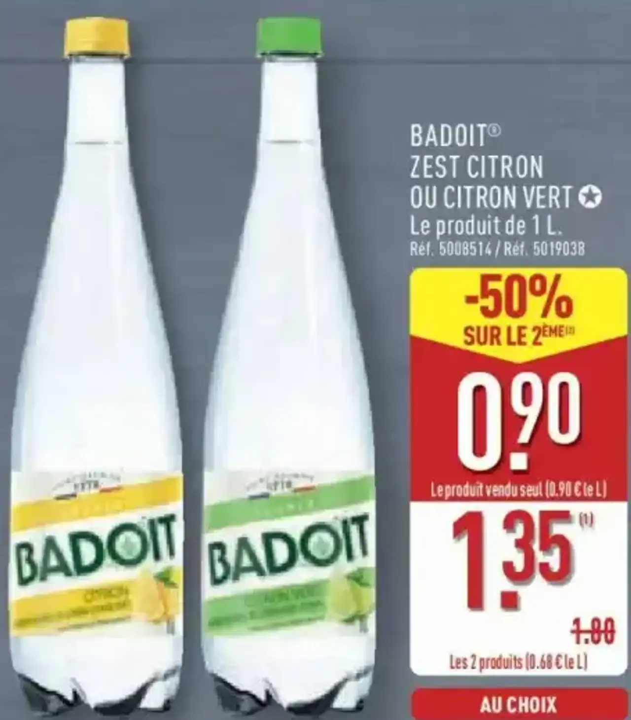 BADOIT® ZEST CITRON OU CITRON VERT