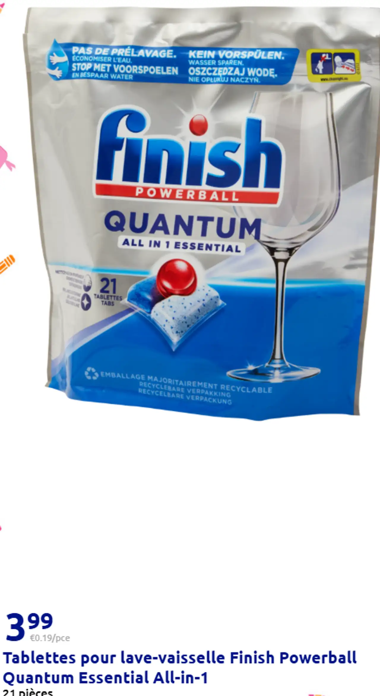 Tablettes pour lave-vaisselle Finish Powerball Quantum Essential All-in-1
