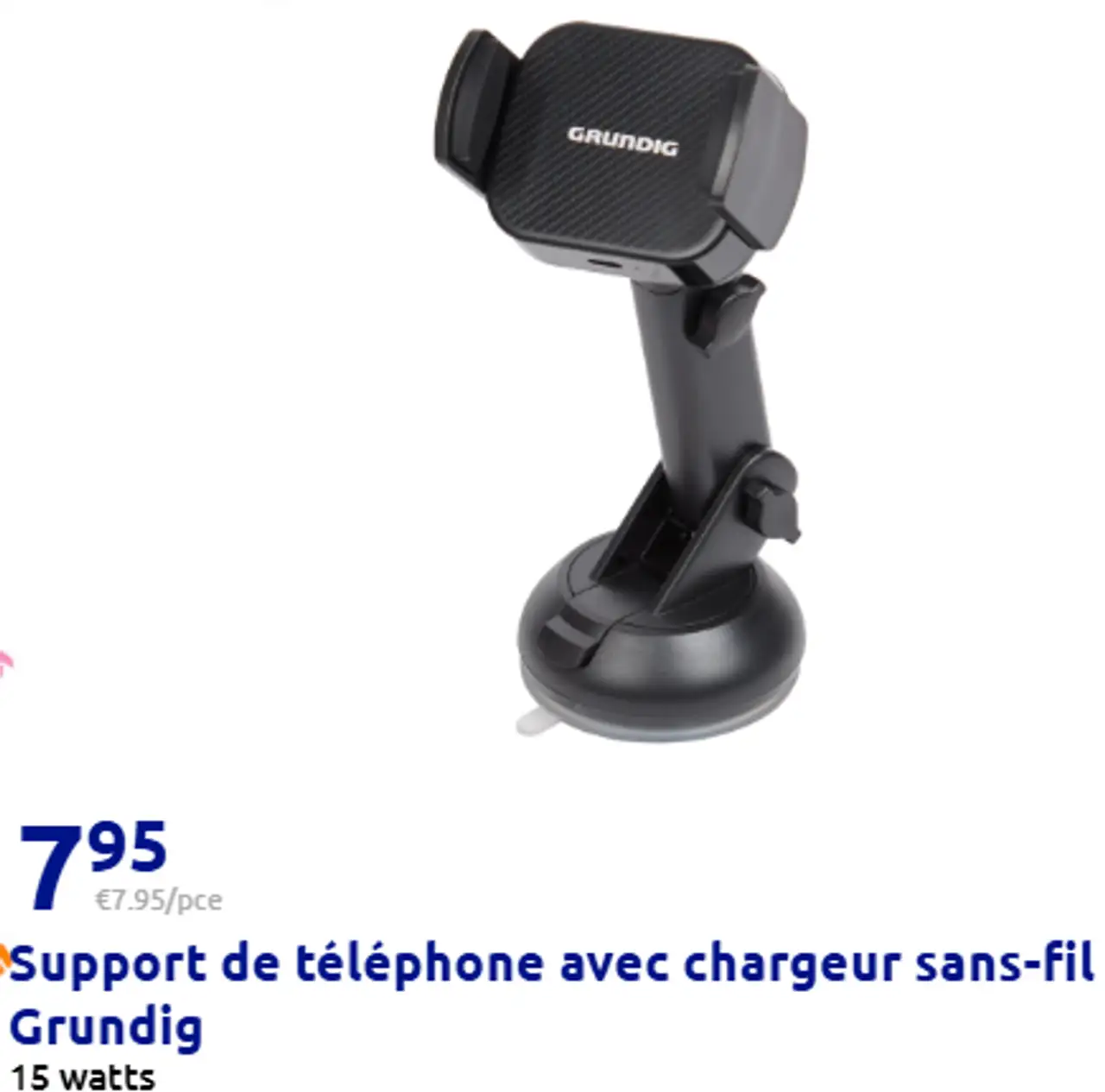 Support de téléphone avec chargeur sans-fil Grundig