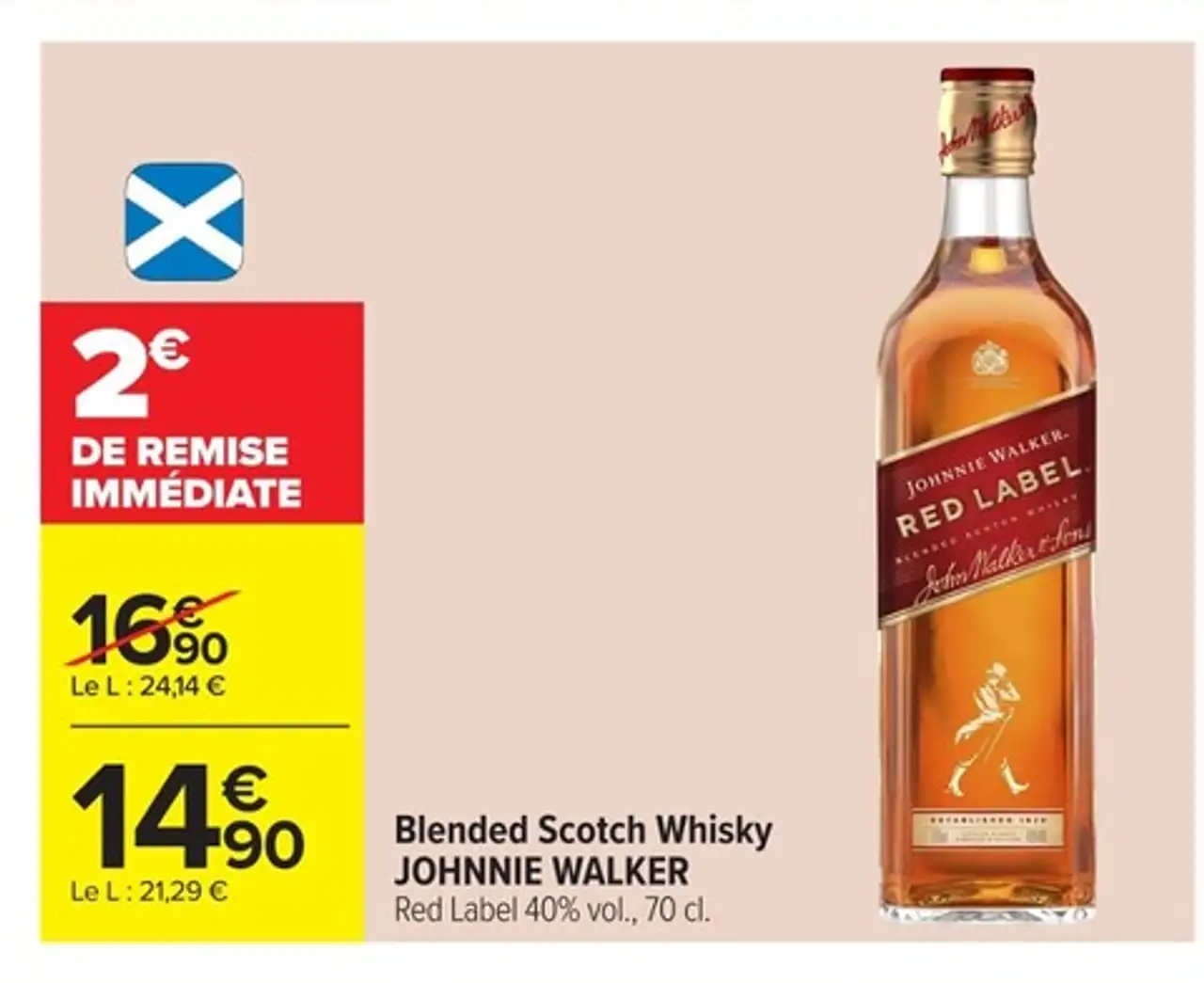 Blended Scotch Whisky JOHNNIE WALKER Red Label 40% vol.