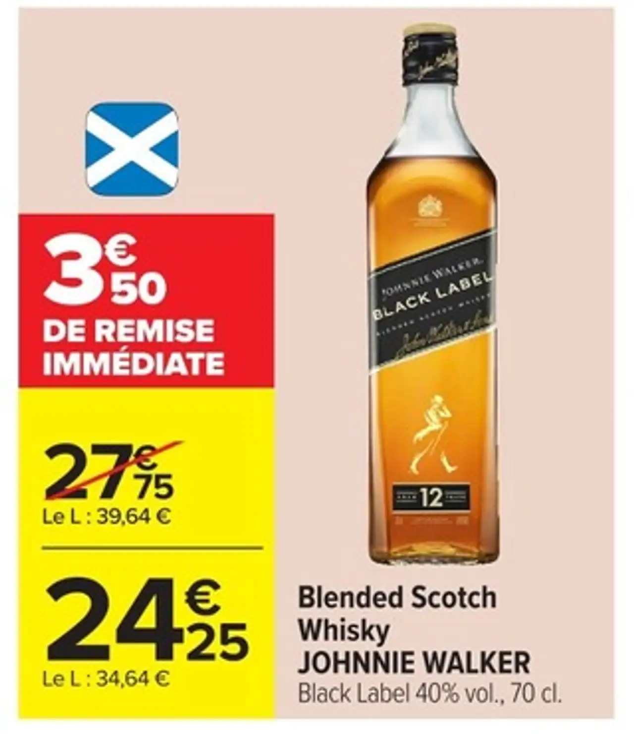 Blended Scotch Whisky JOHNNIE WALKER Black Label 40% vol.