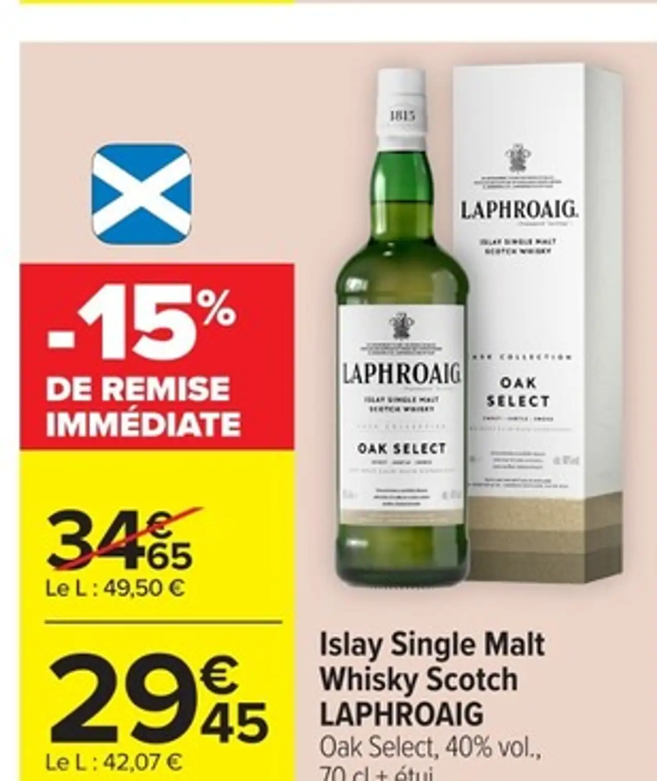 Laphroaig Islay Single Malt Whisky Scotch Oak Select