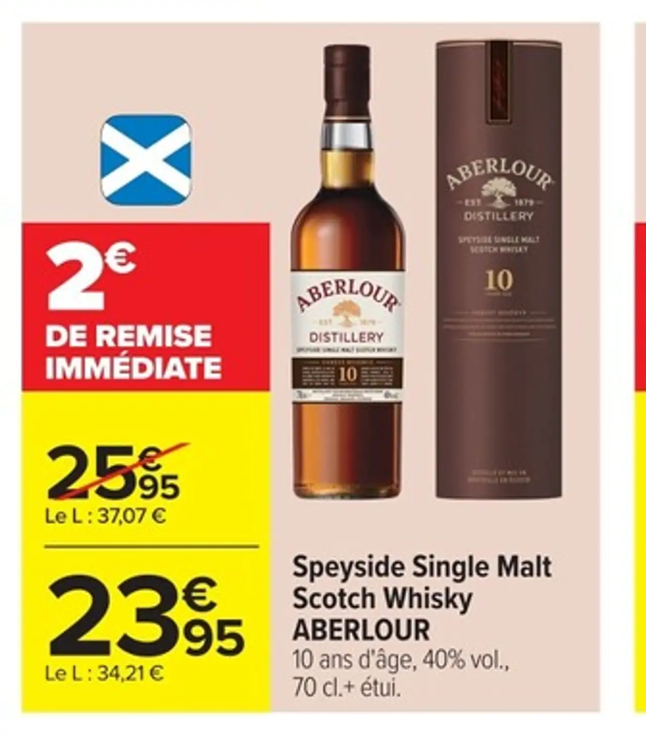 Speyside Single Malt Scotch Whisky ABERLOUR 10 ans d'âge