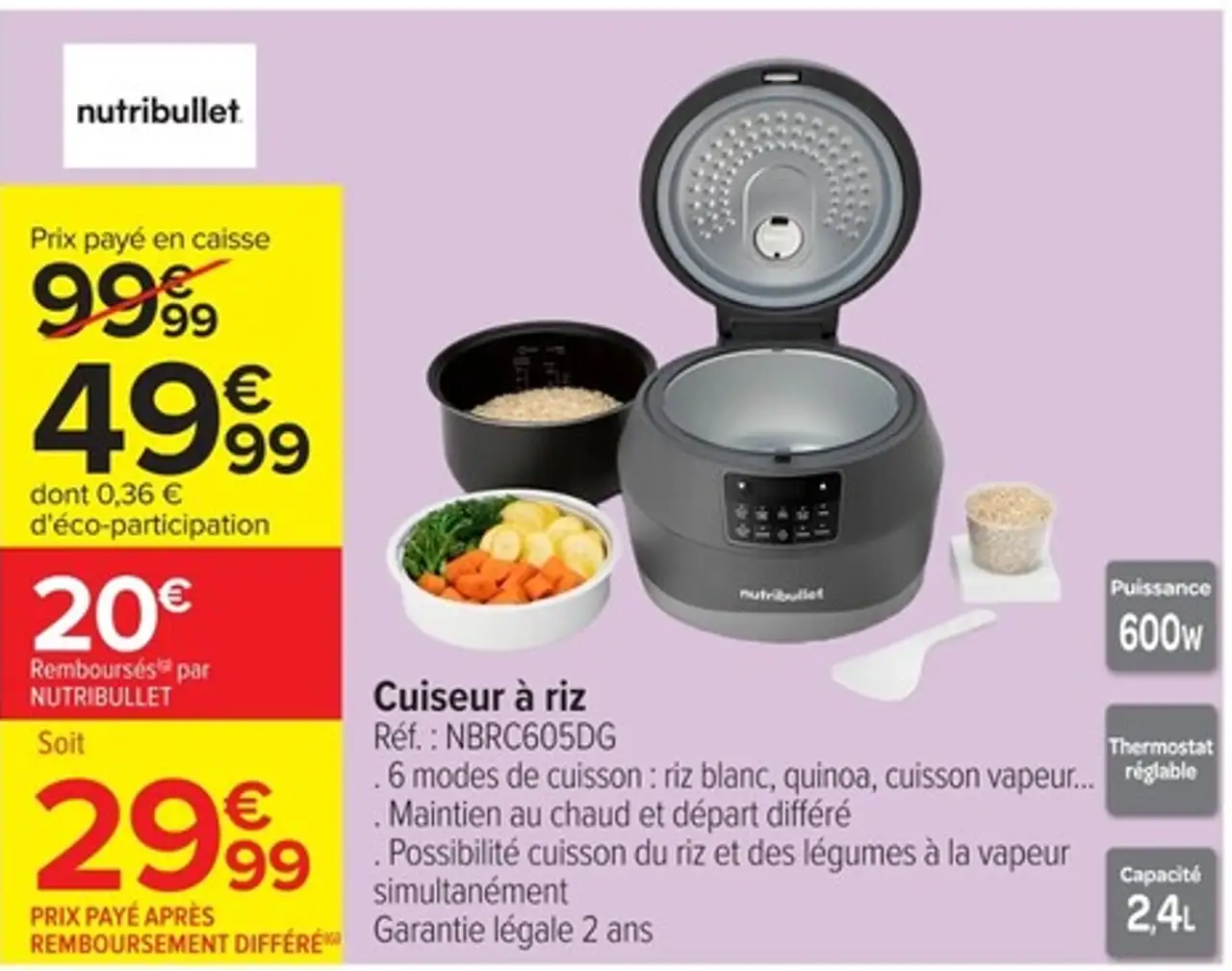 nutribullet Cuiseur à riz