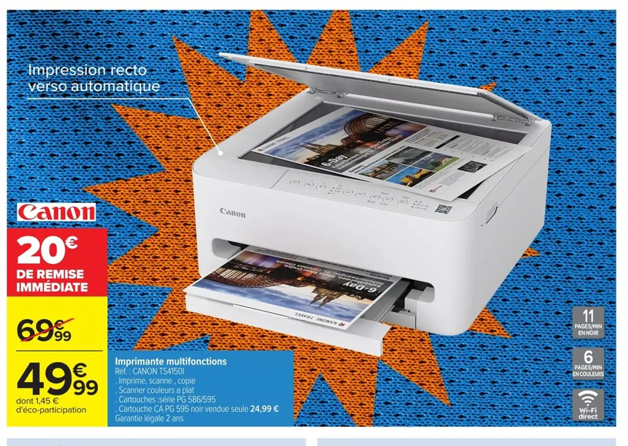 Imprimante multifonctions Canon TS4150I