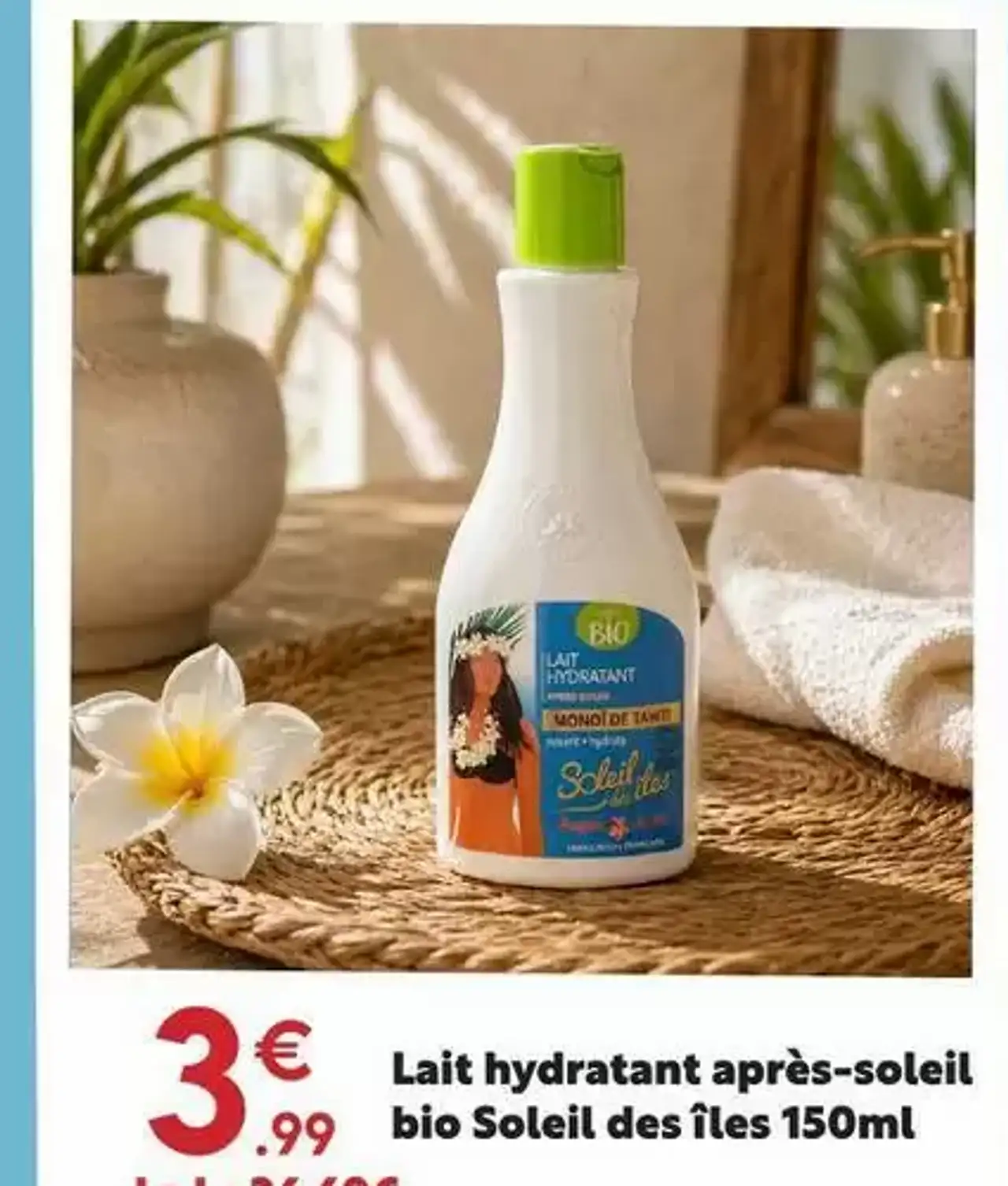 Lait hydratant après-soleil bio Soleil des îles 150ml