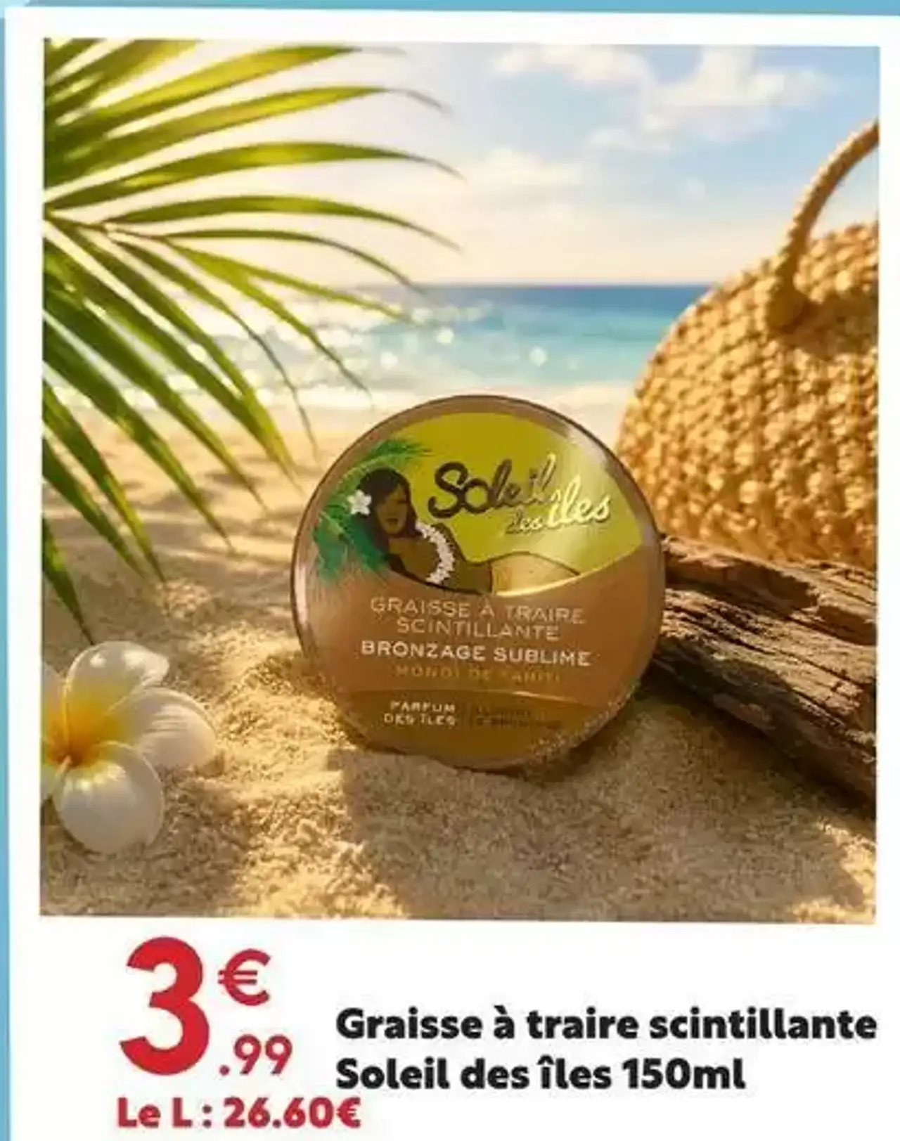 Graisse à traire scintillante Soleil des îles 150ml