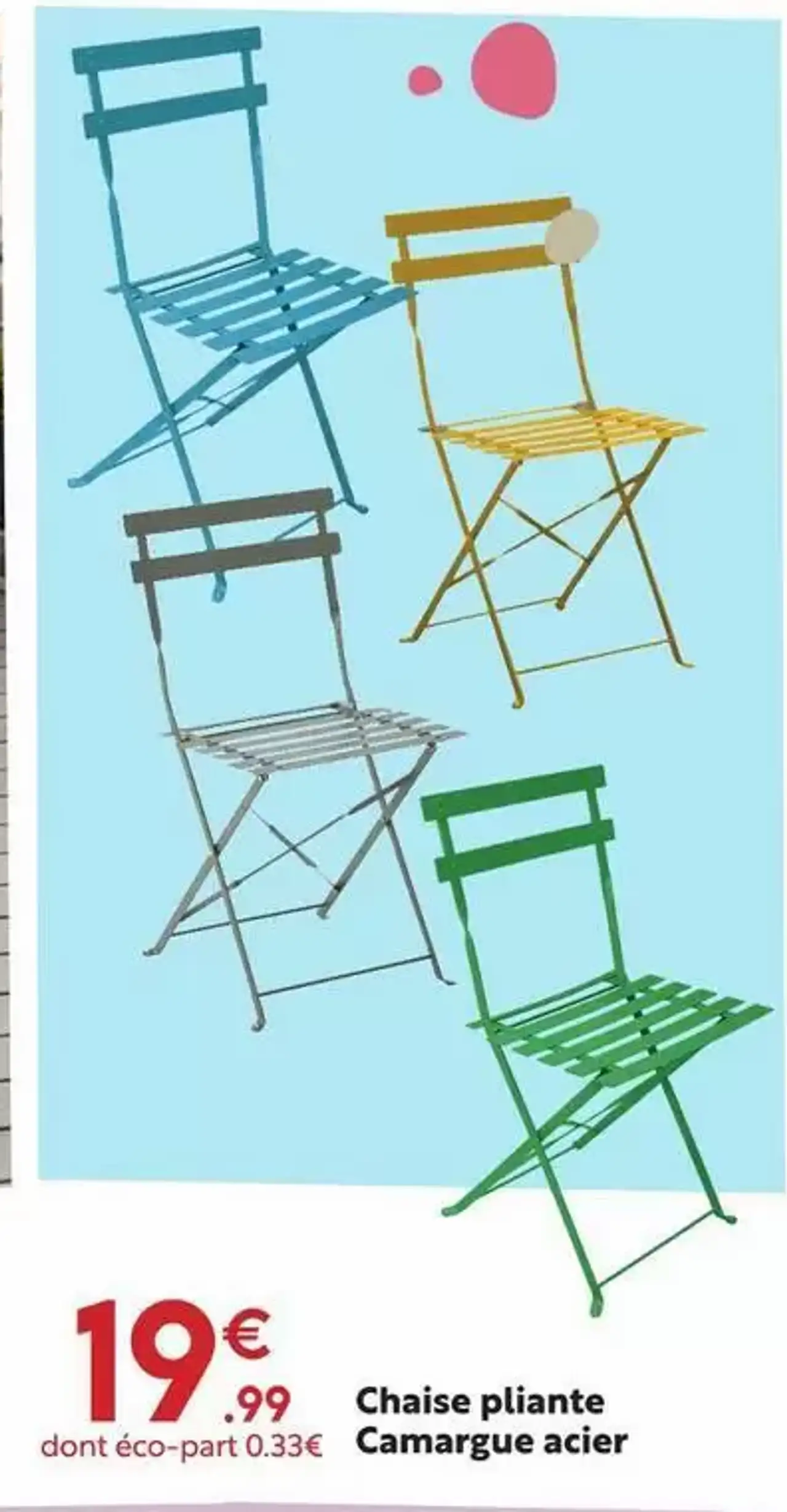 Chaise pliante Camargue acier