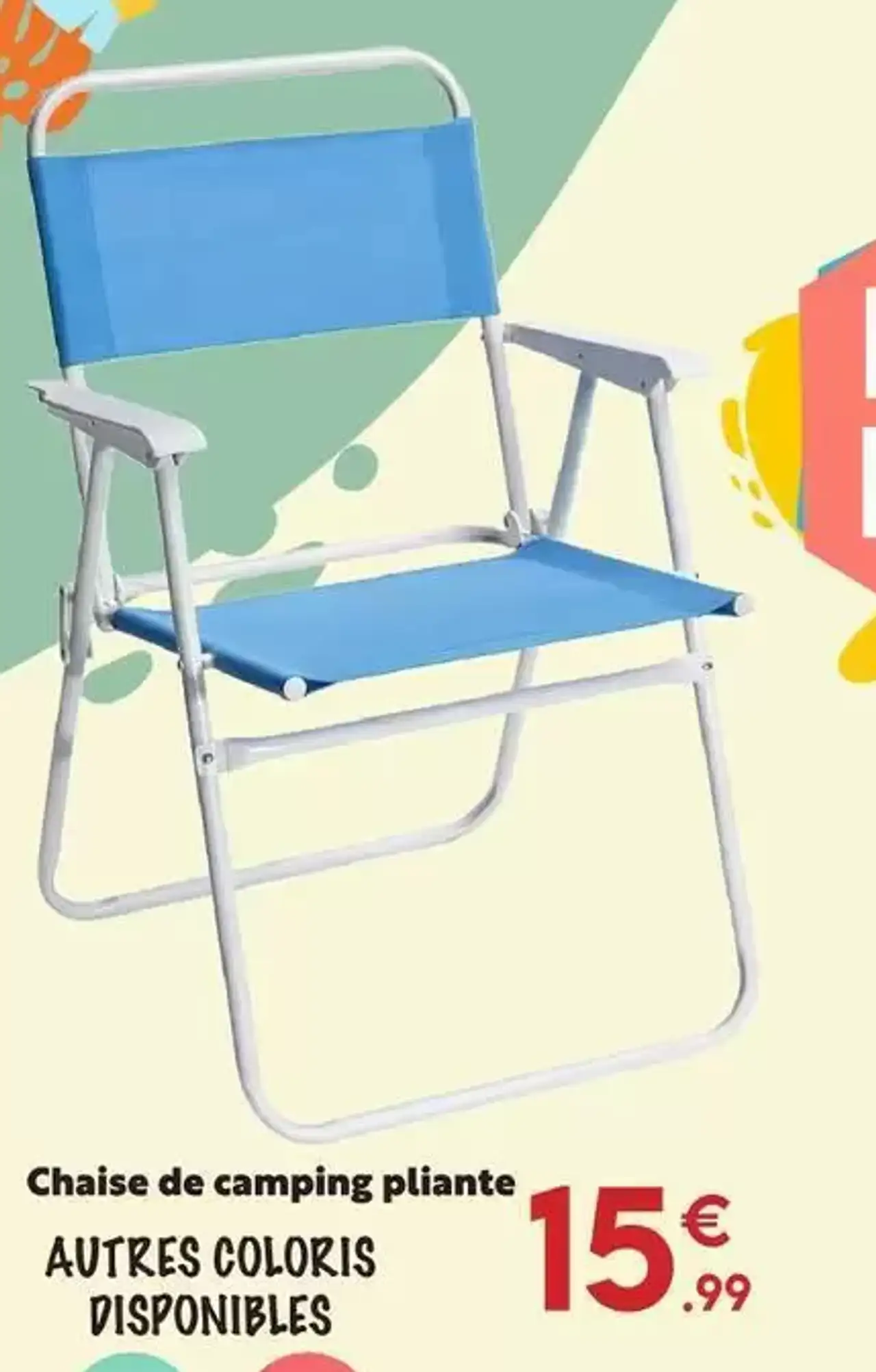 Chaise de camping pliante