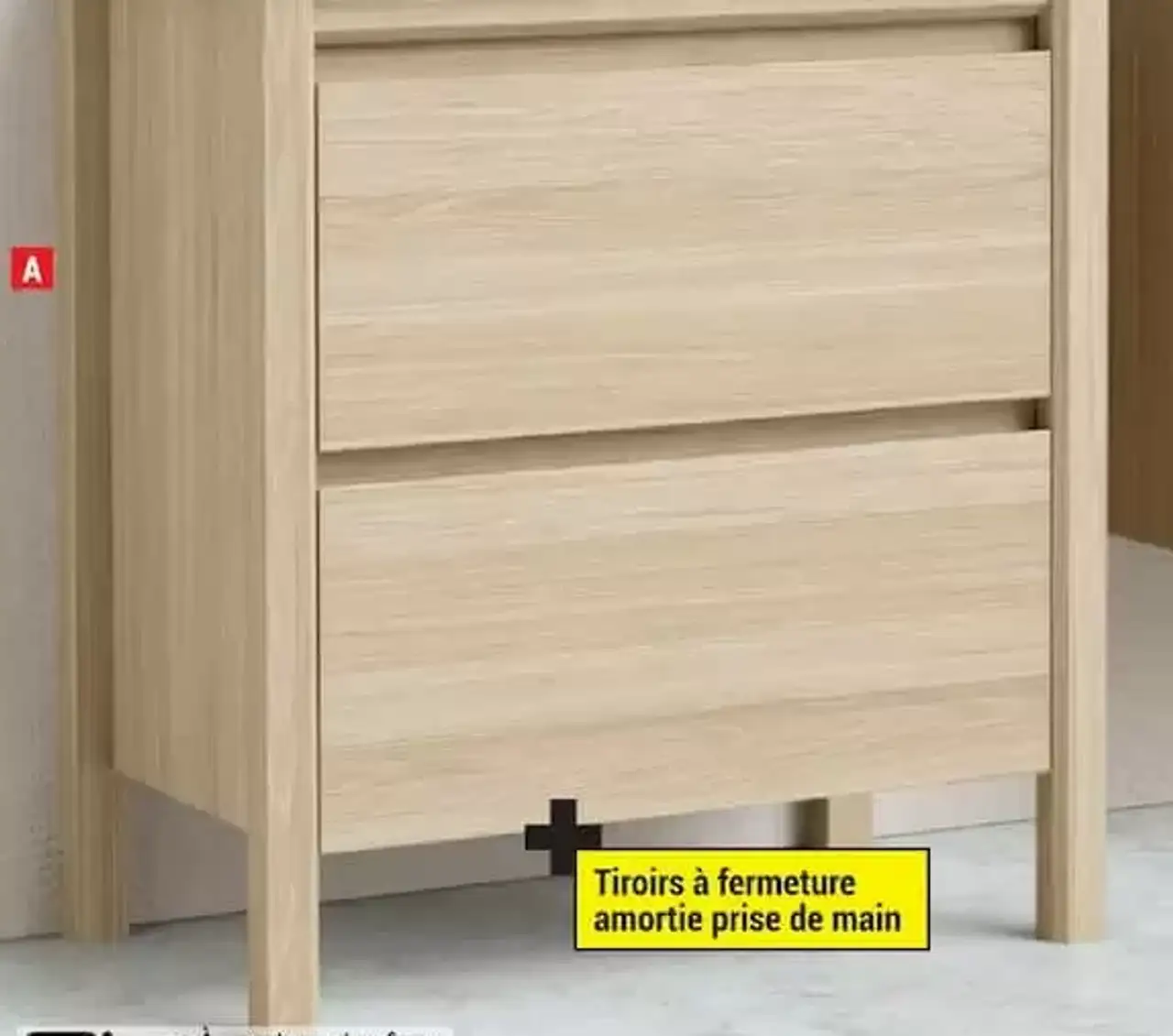 MEUBLE L.80 EFFET BOIS CLAIR "AUTHENTIK"