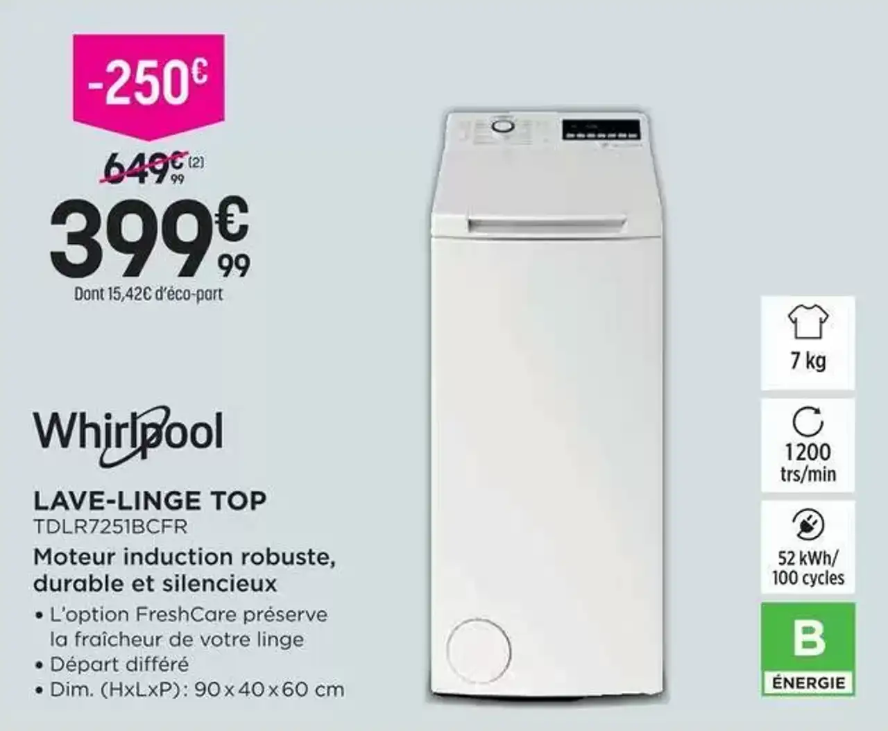 Whirlpool Lave-linge top