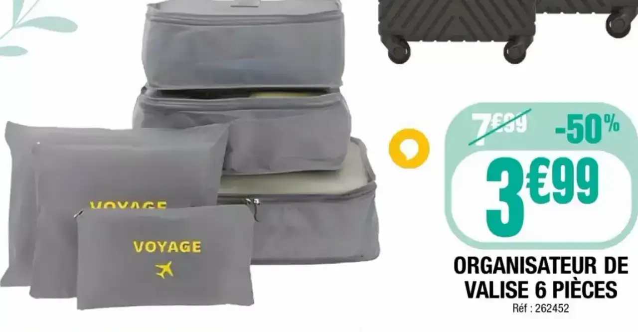 ORGANISATEUR DE VALISE 6 PIÈCES