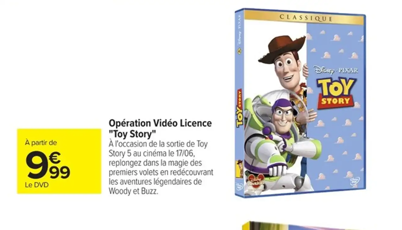 Opération Vidéo Licence "Toy Story" DVD