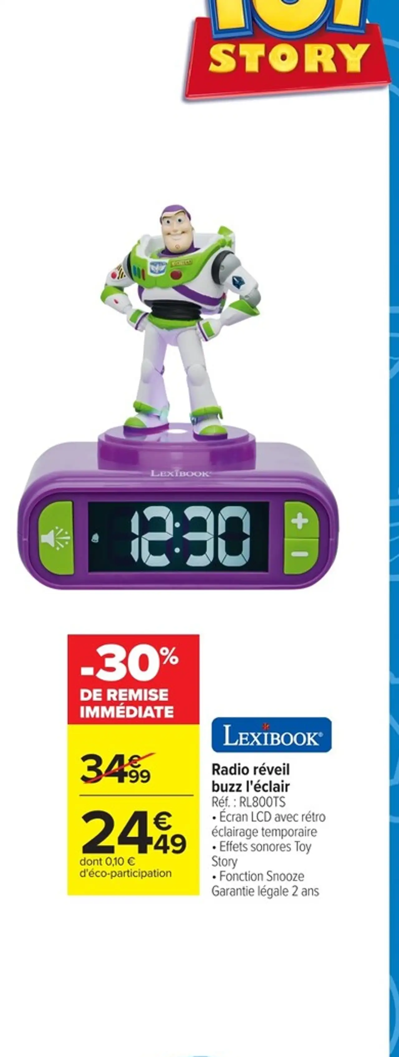 Lexibook Radio réveil buzz l'éclair