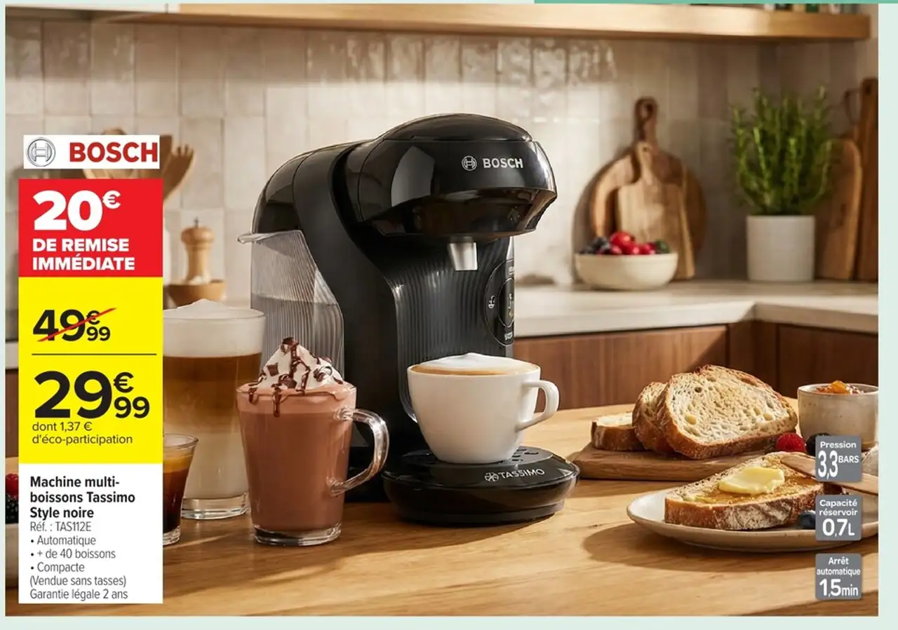 Machine multi-boissons Tassimo Style noire